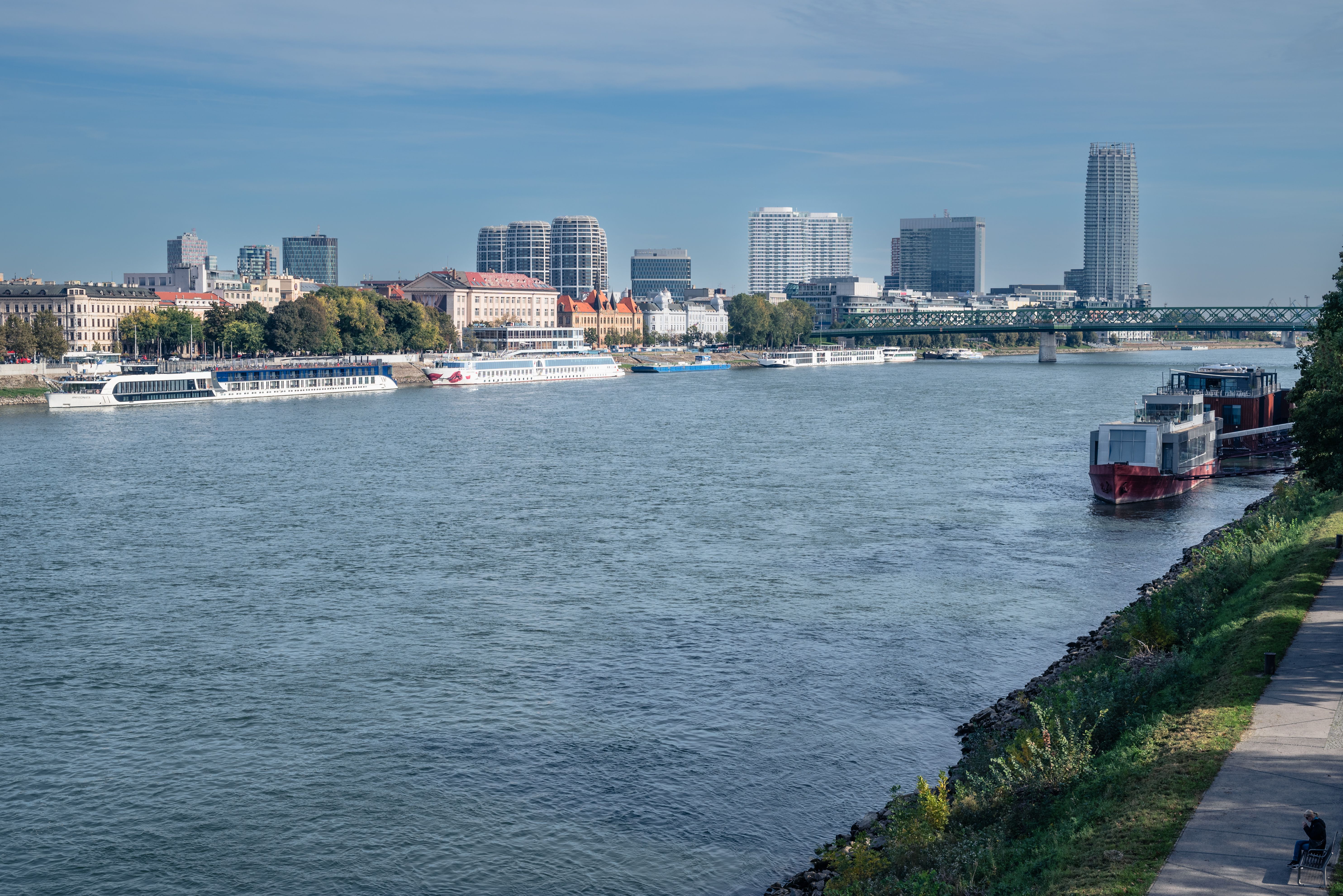 Danube river in Bratislava