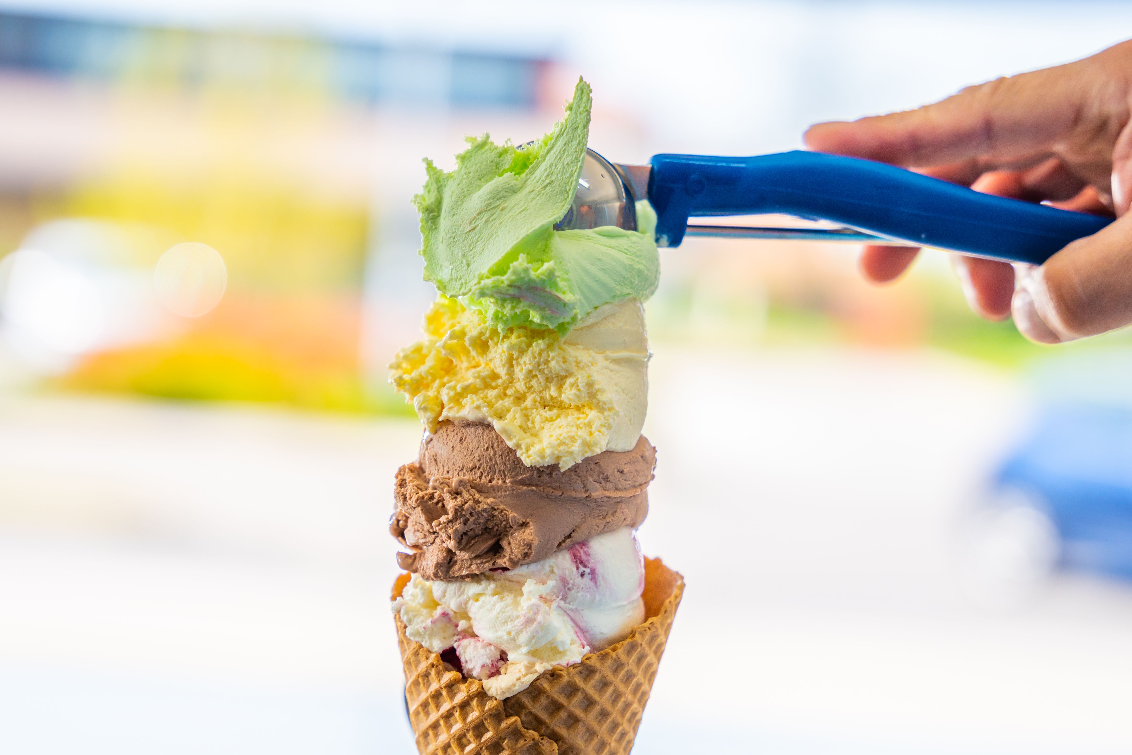 scooped ice cream