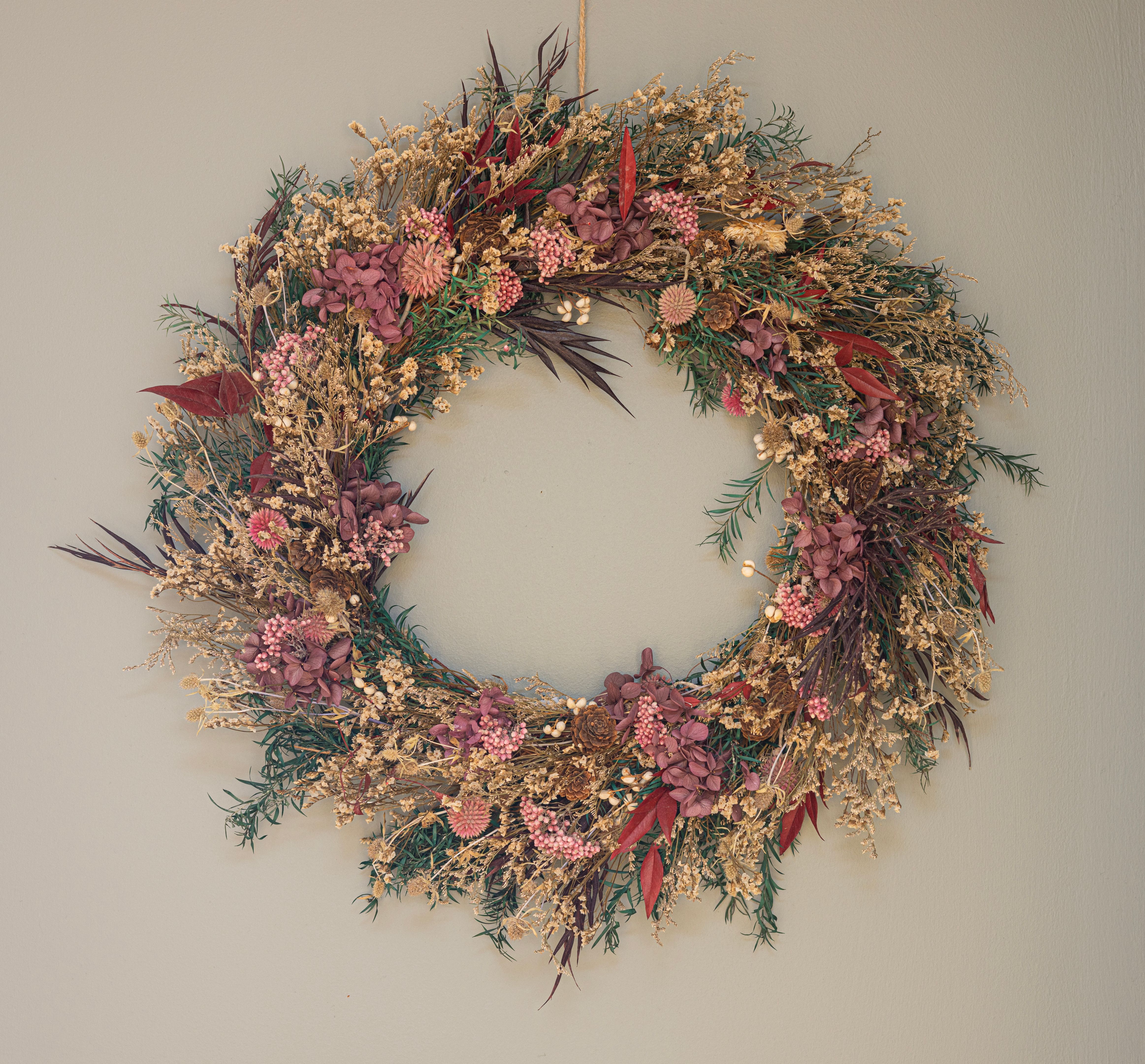 wreath dried flowers