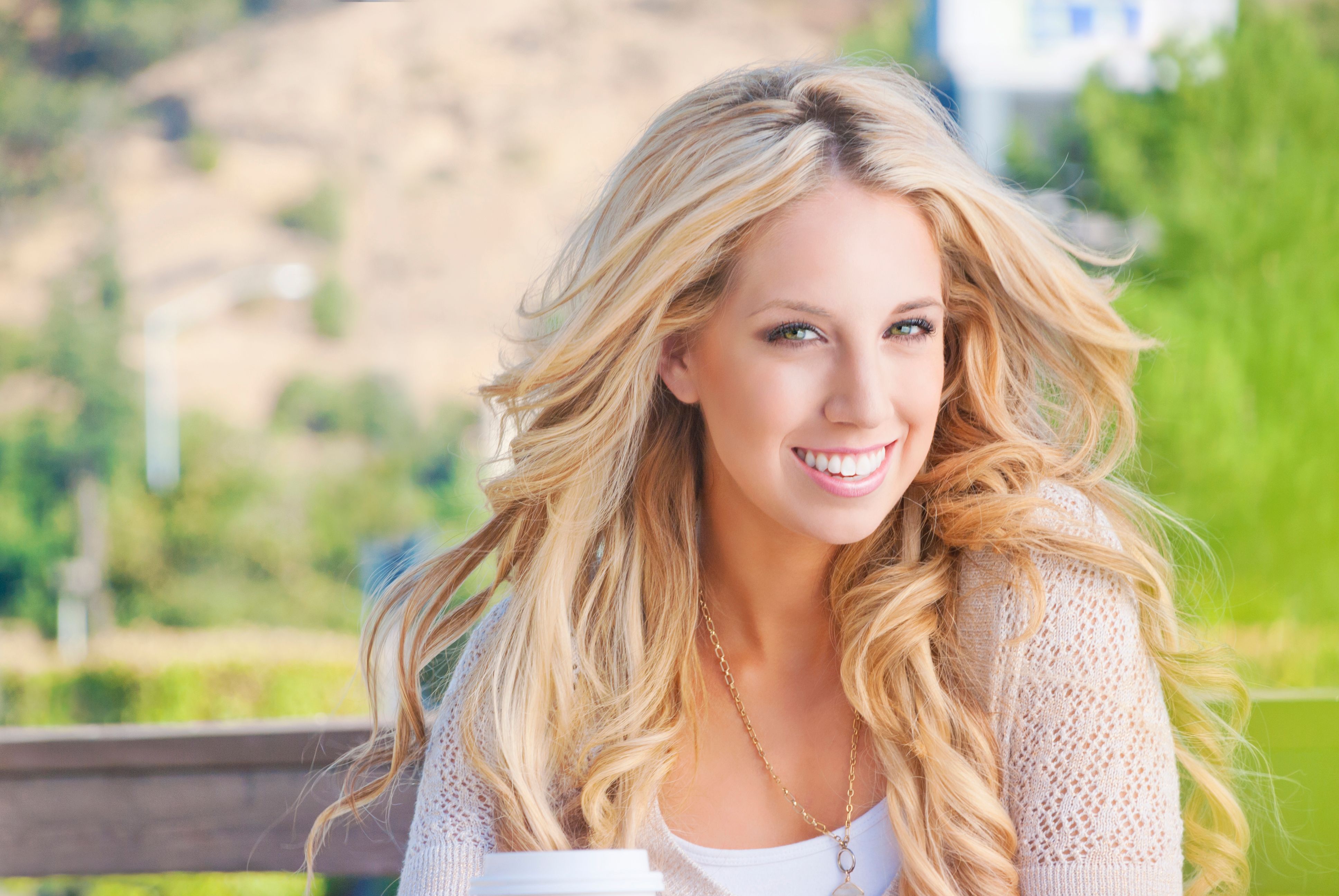 Beautiful Young Woman Enjoying the Afternoon Beautiful Young Woman Enjoying the Afternoon