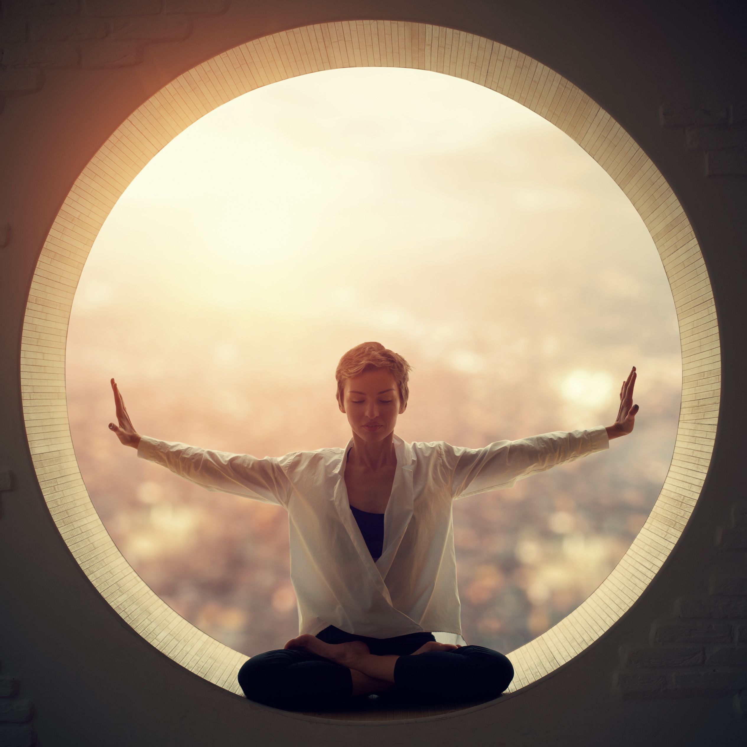 Young woman doing yoga