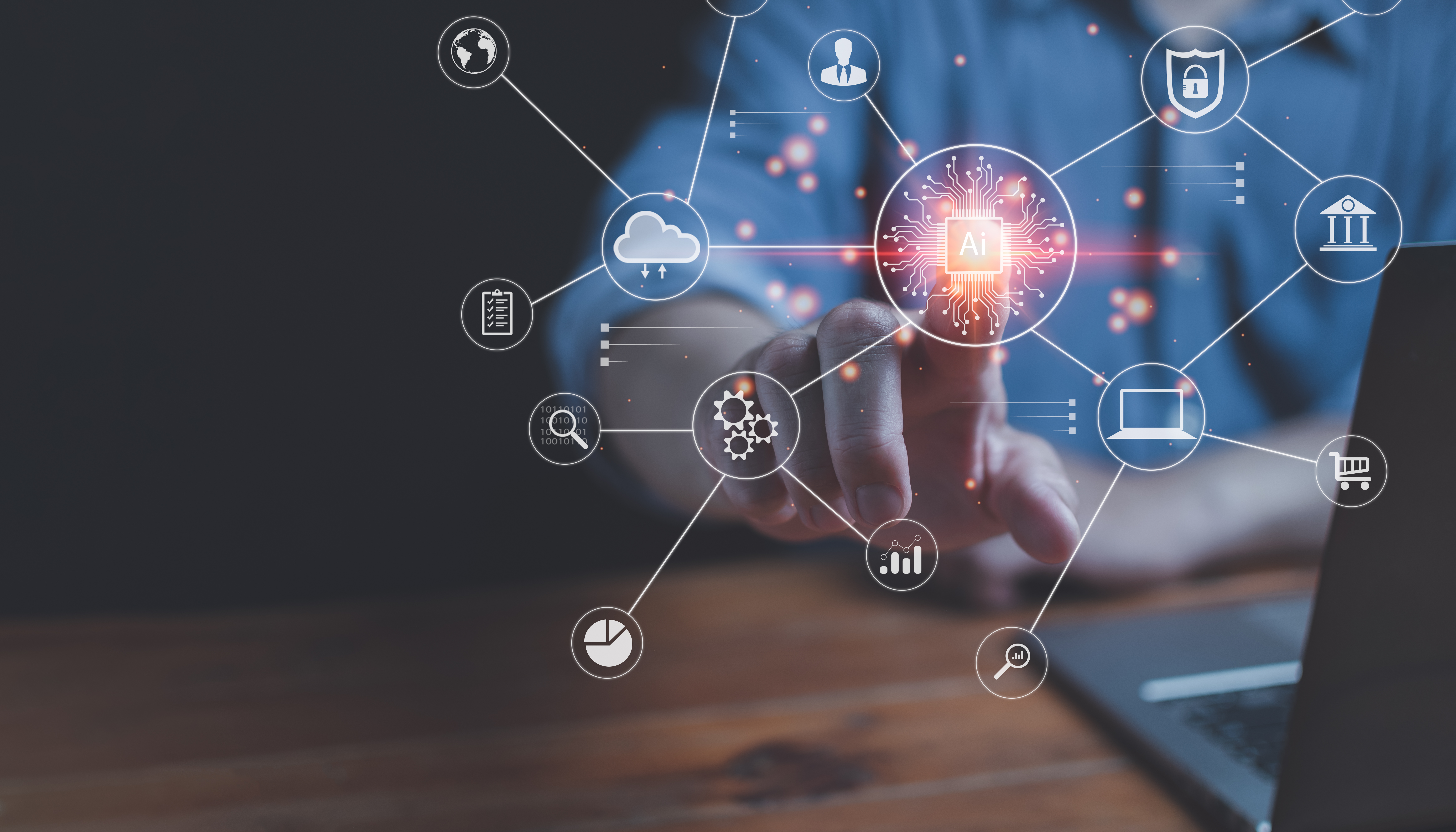 Digital transformation technology strategy, IoT, internet of things. transformation of ideas and the adoption of technology in business in the digital age, enhancing global business capabilities. Ai