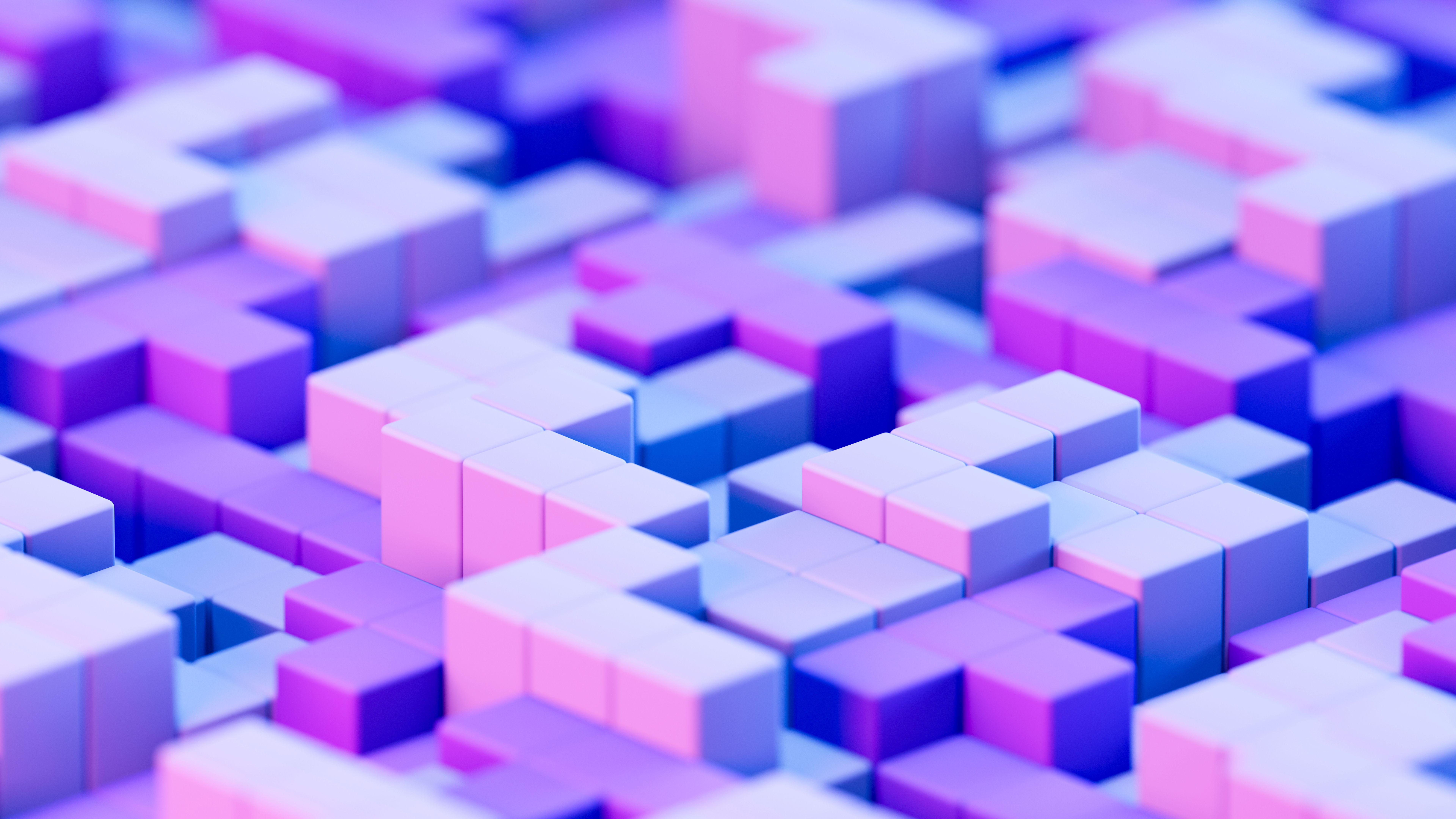 Abstract 3D Geometric Shapes Cube Blocks Background