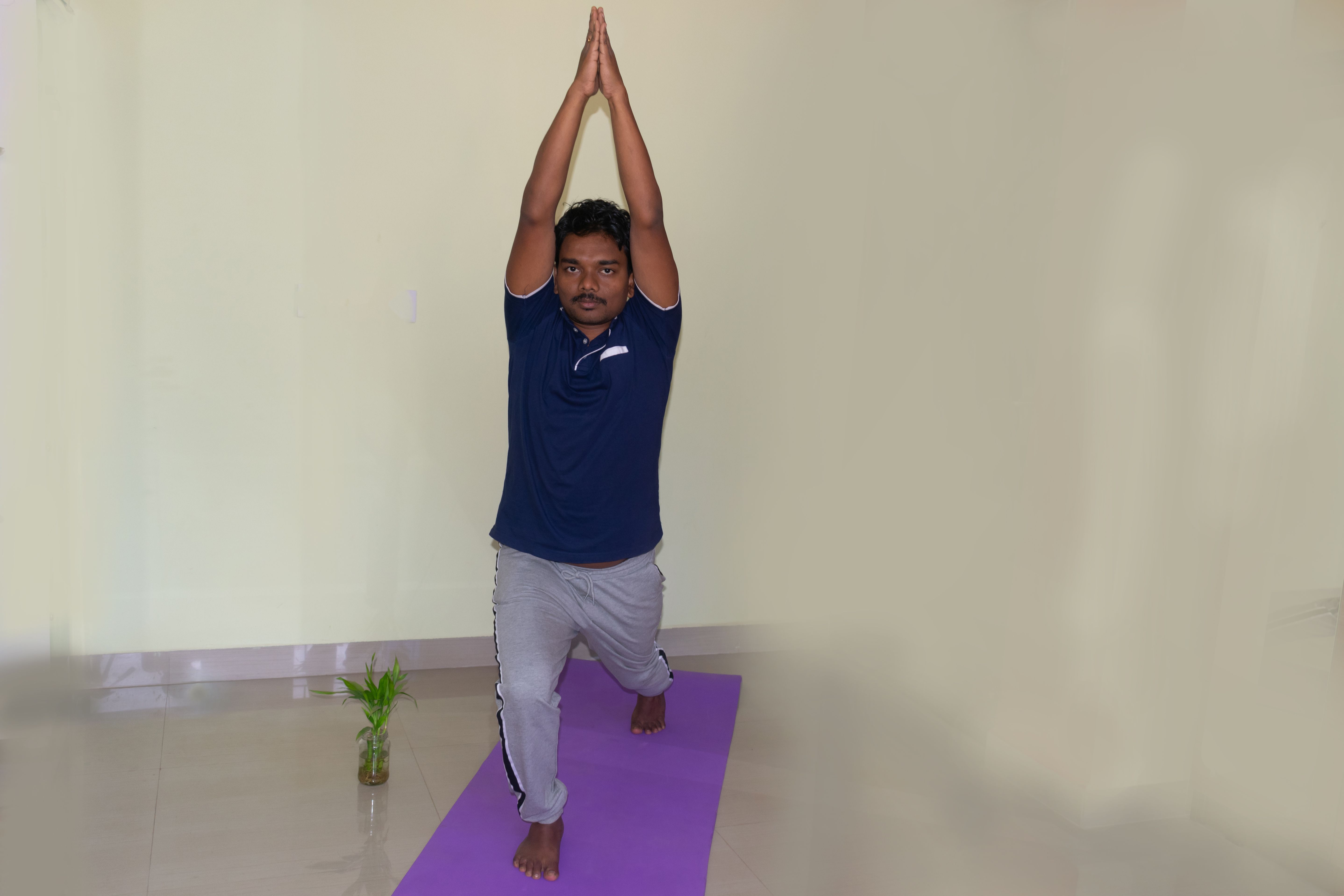 Man practicing advanced yoga. A series of yoga poses. lifestyle concept.