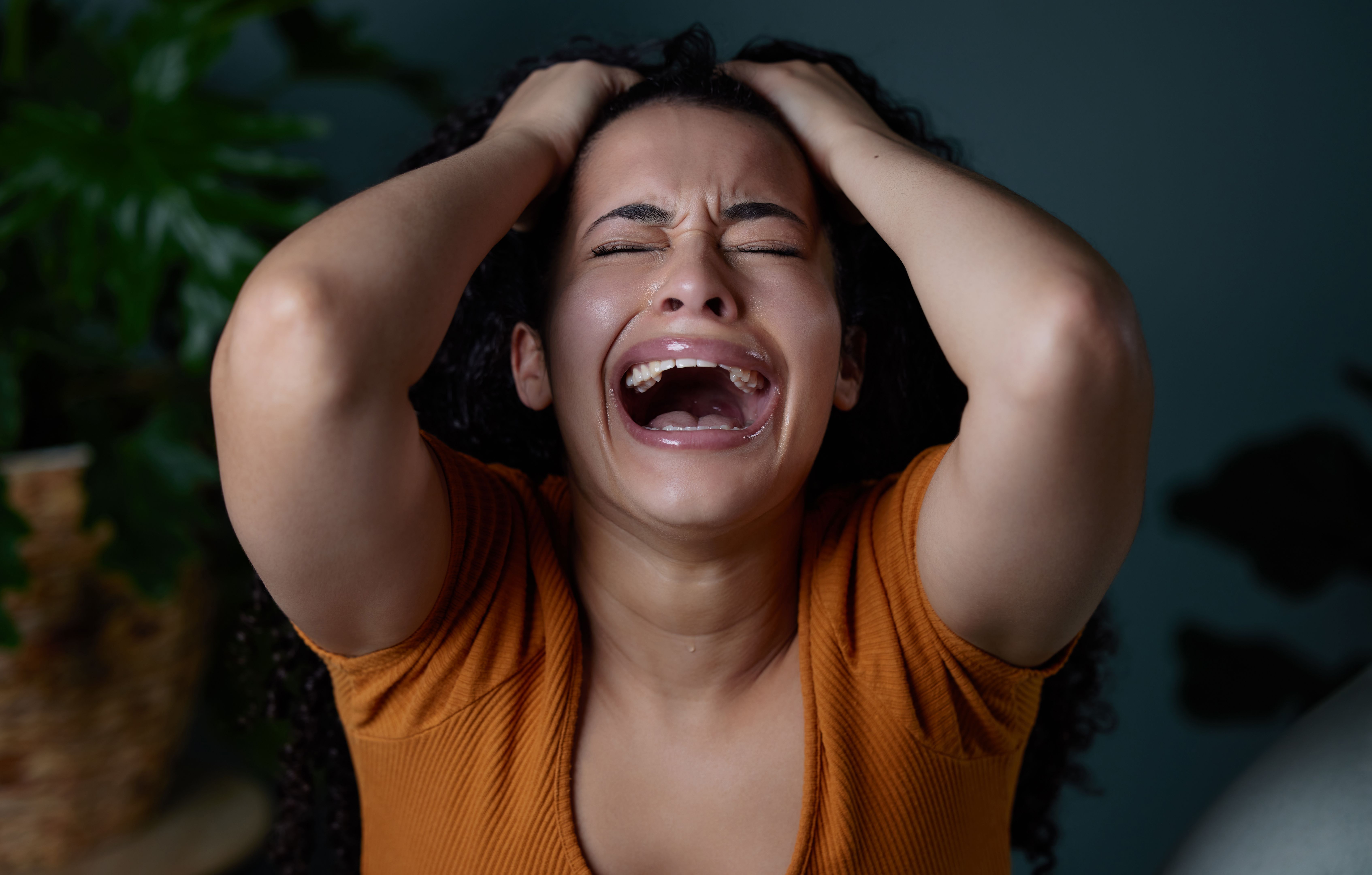 woman crying