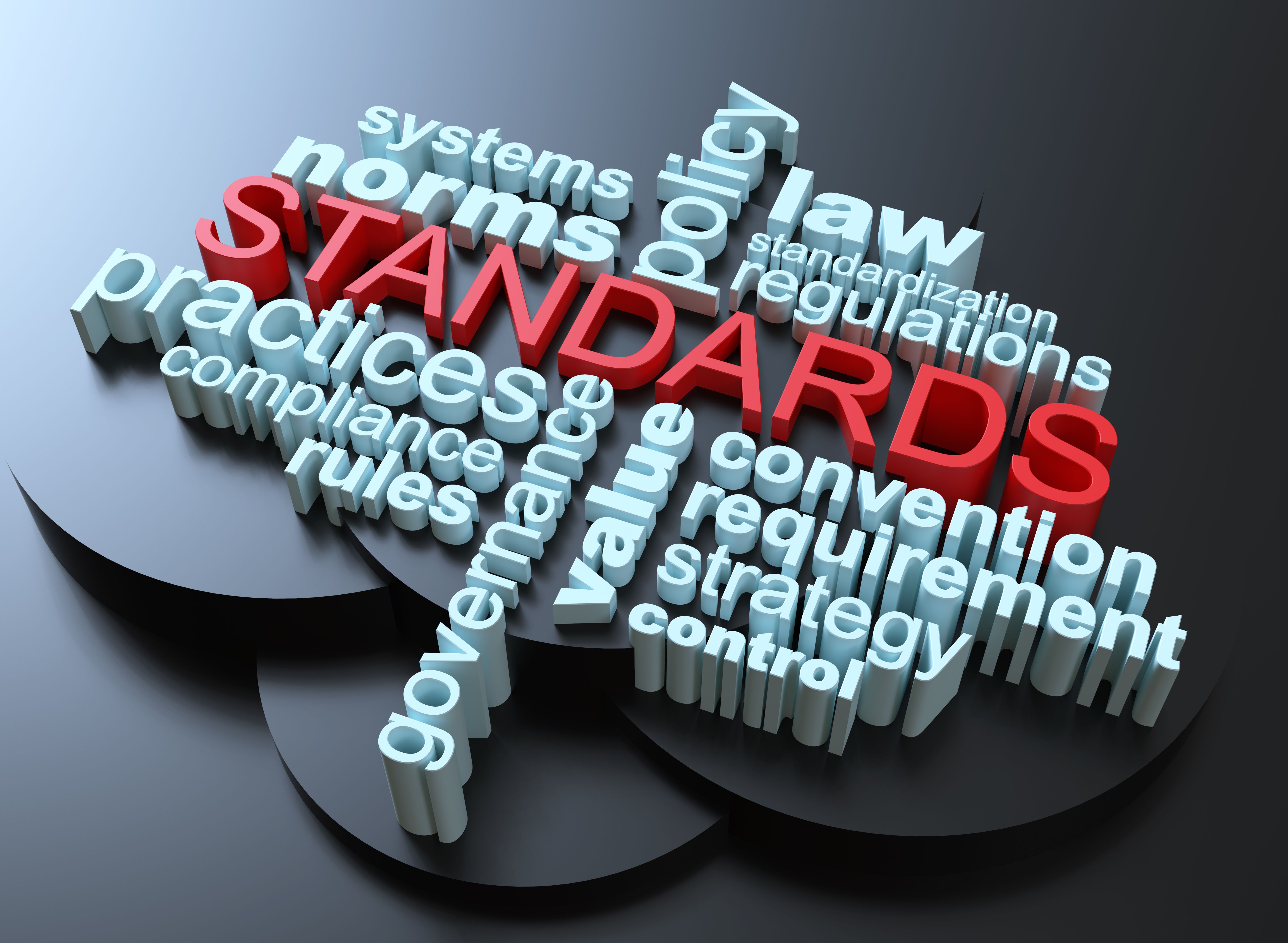 Standards ,Strategy, Value 3d word concept Standards ,Strategy, Value 3d word concept