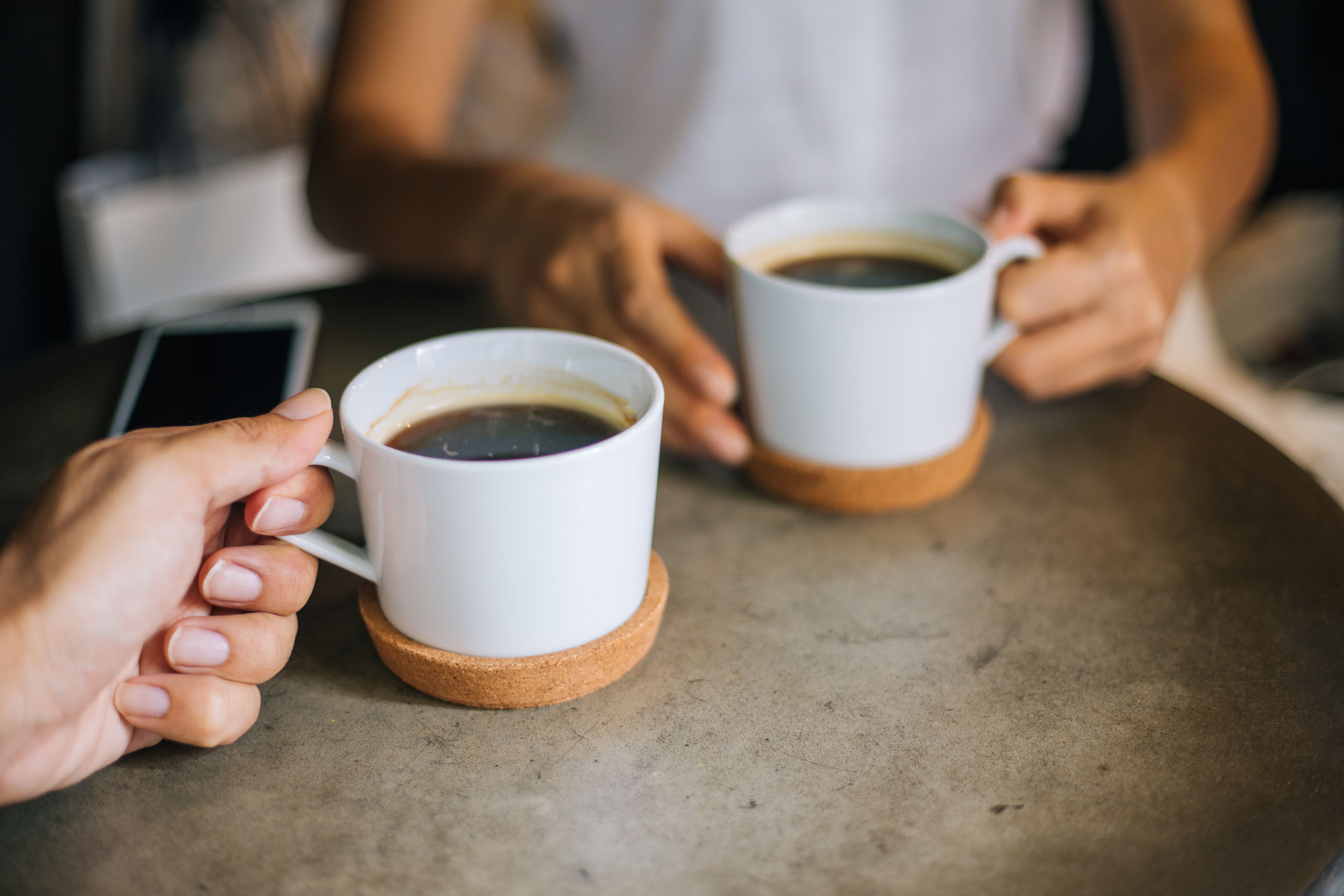 friends enjoying coffee