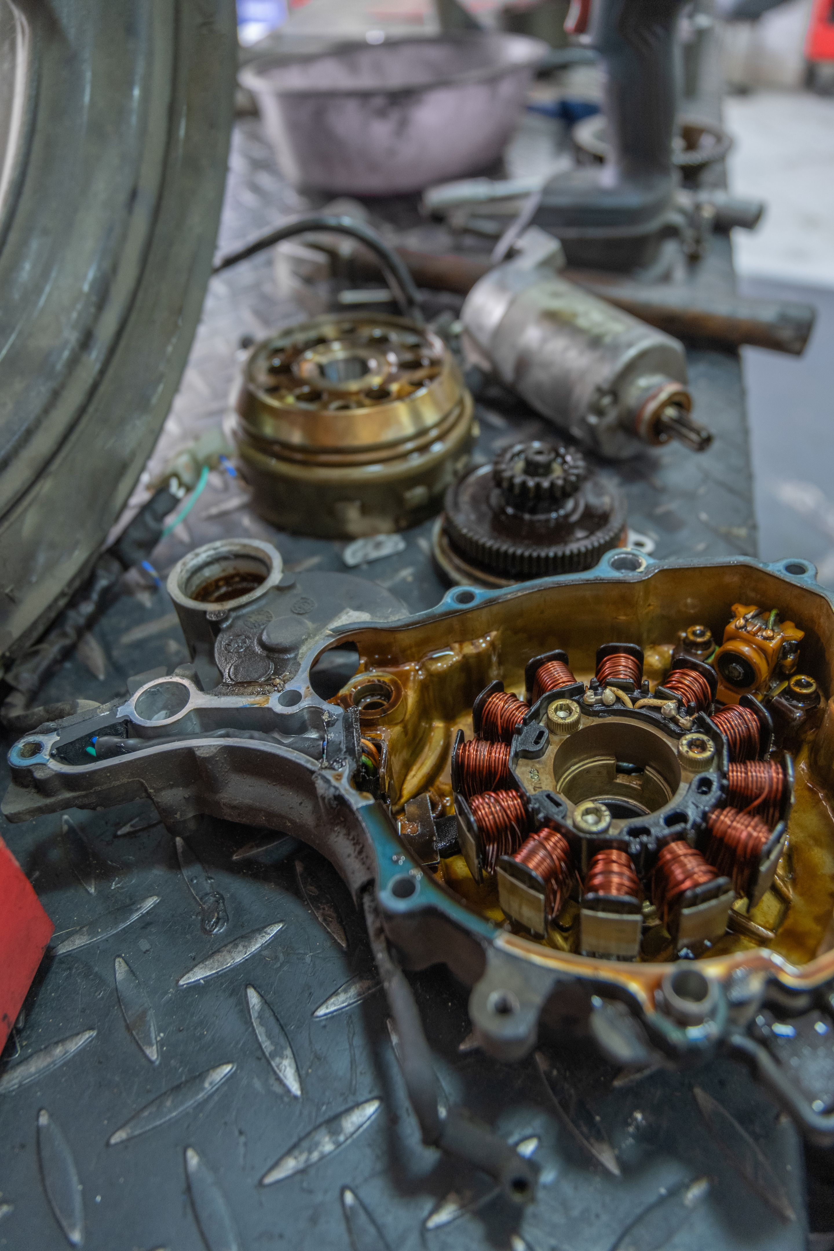 lubricating machinery