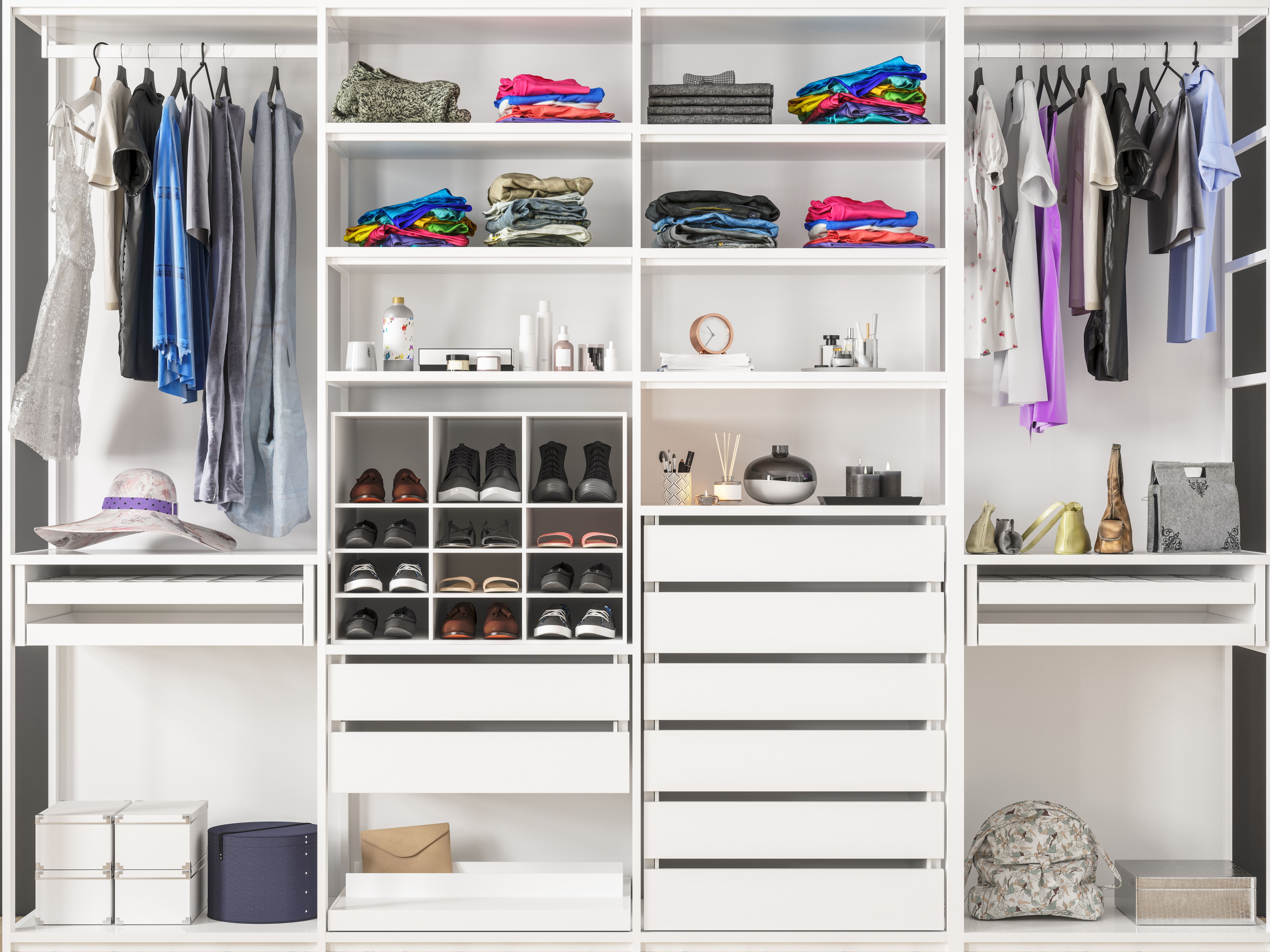 organized wardrobe