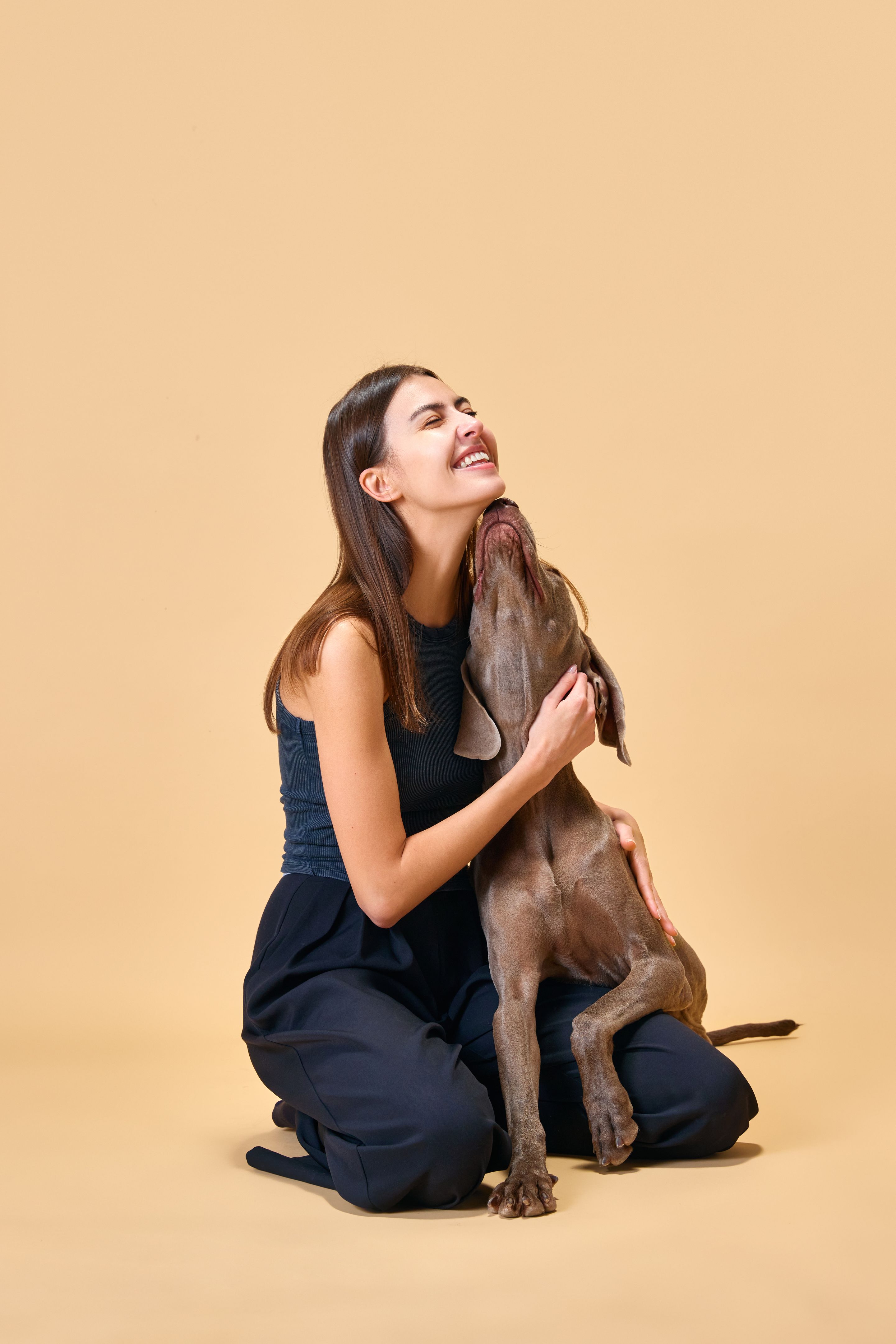 dog trainer happy owner