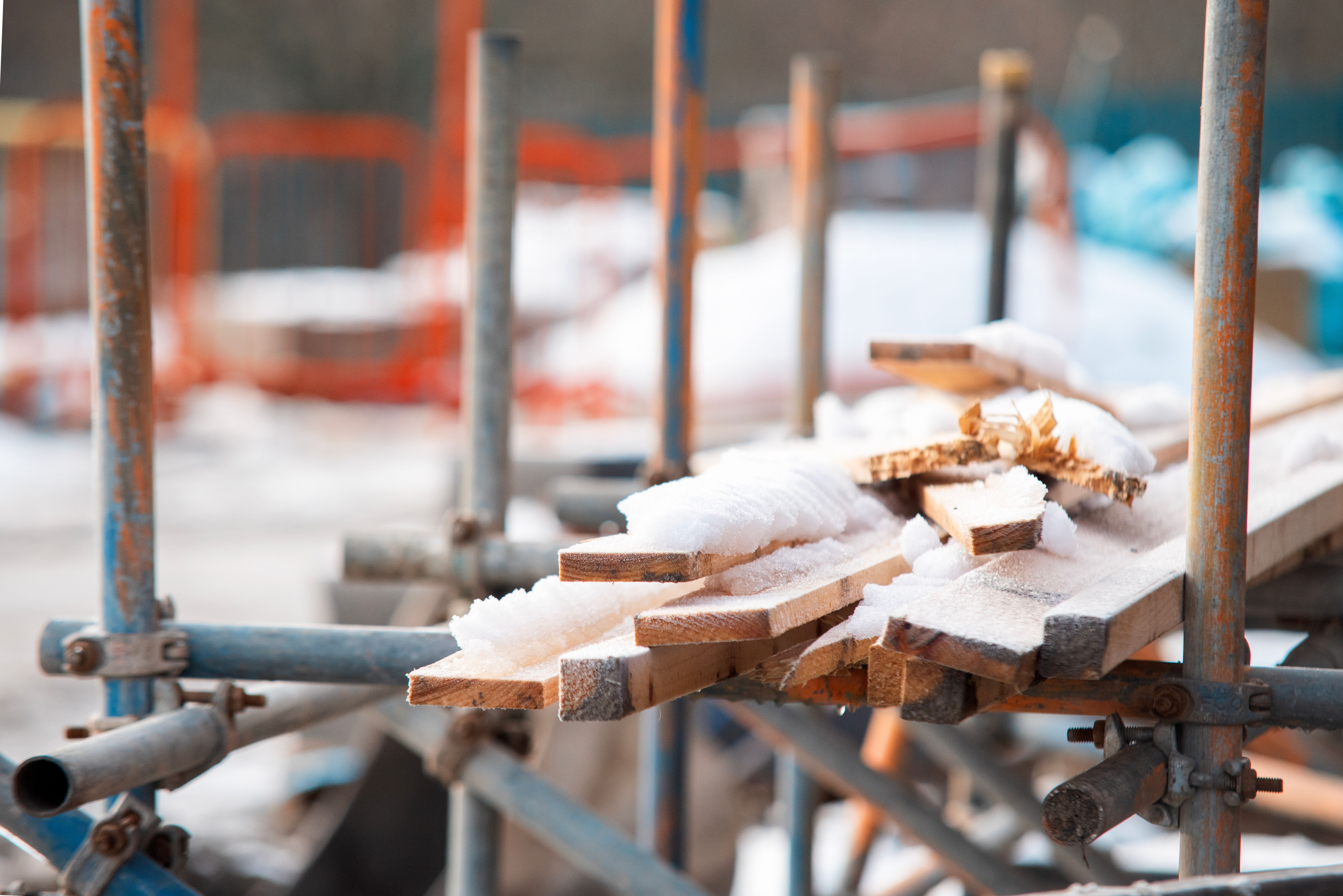 construction site winter