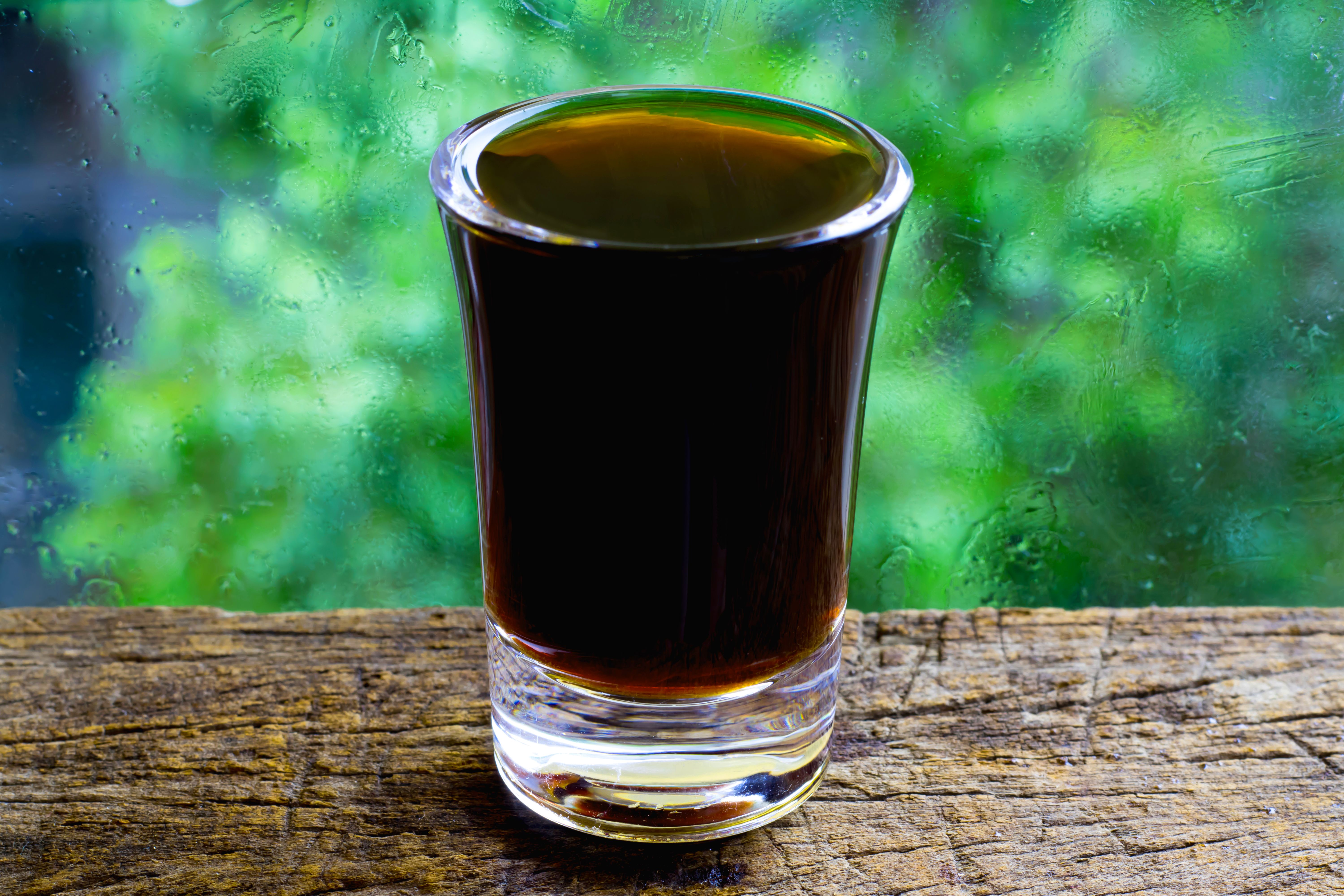 Image of a coffee glass with beautiful background