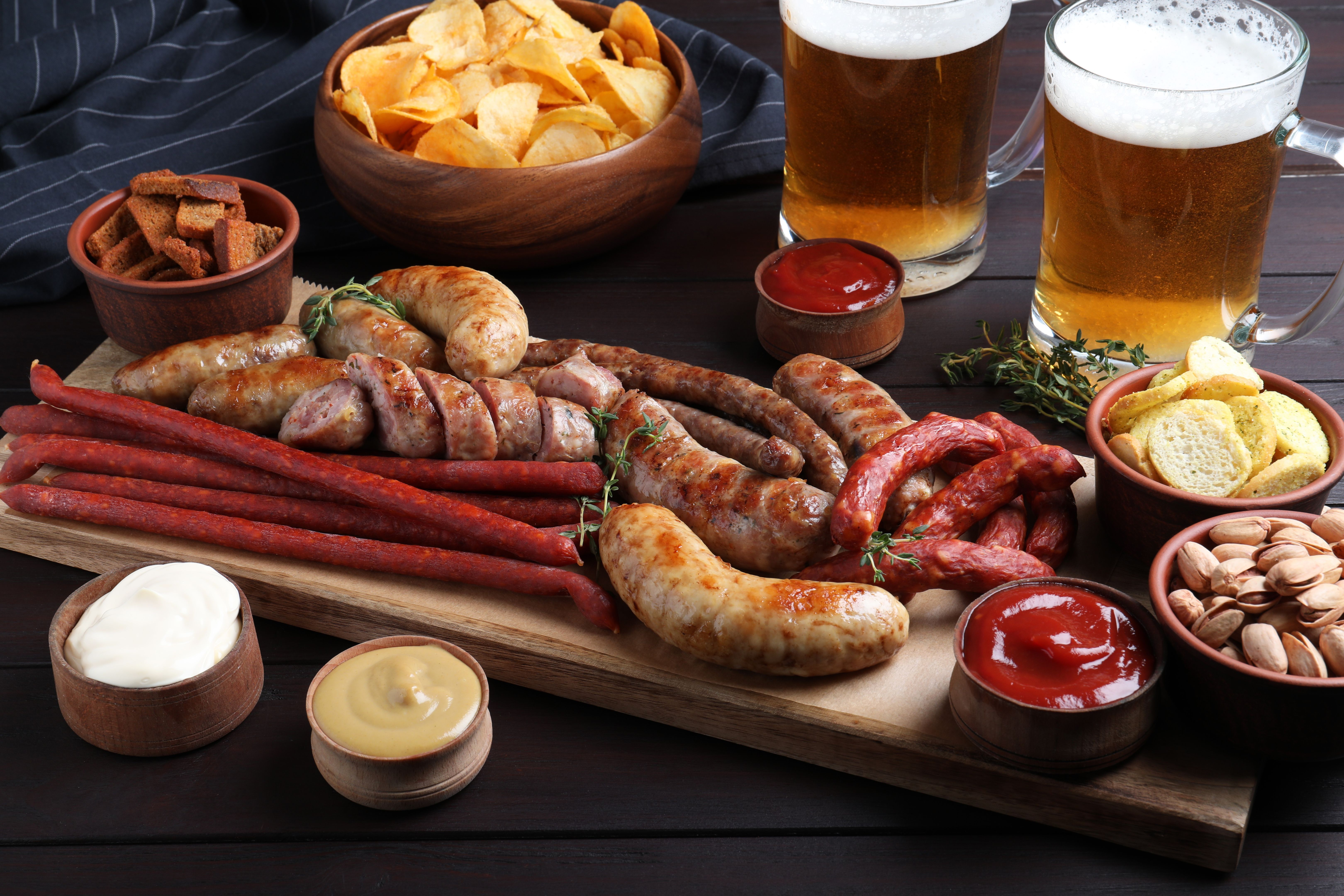 grilled sausage platter