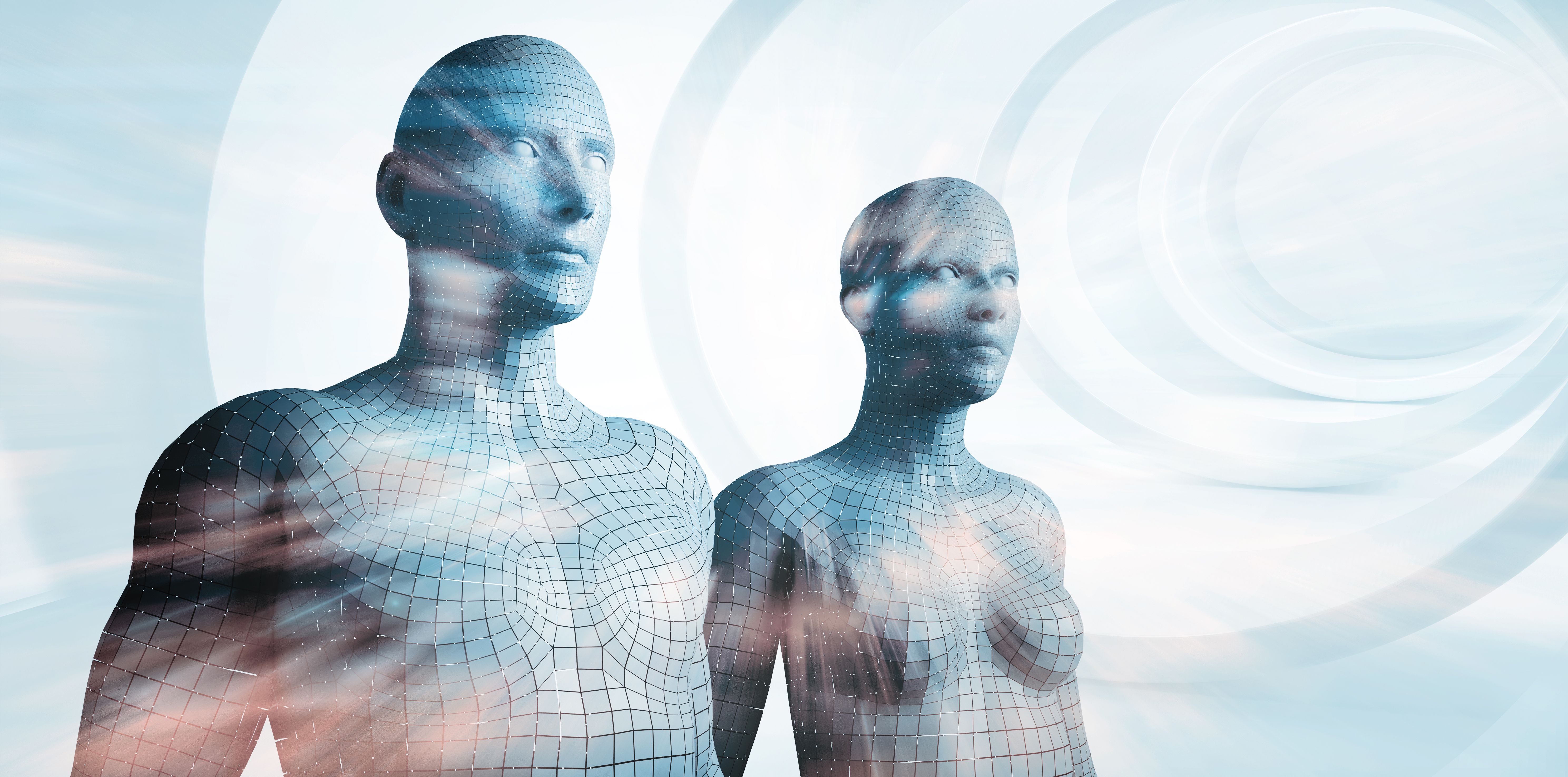 Composite image of composite image of gray 3d woman Composite image of composite image of gray 3d woman