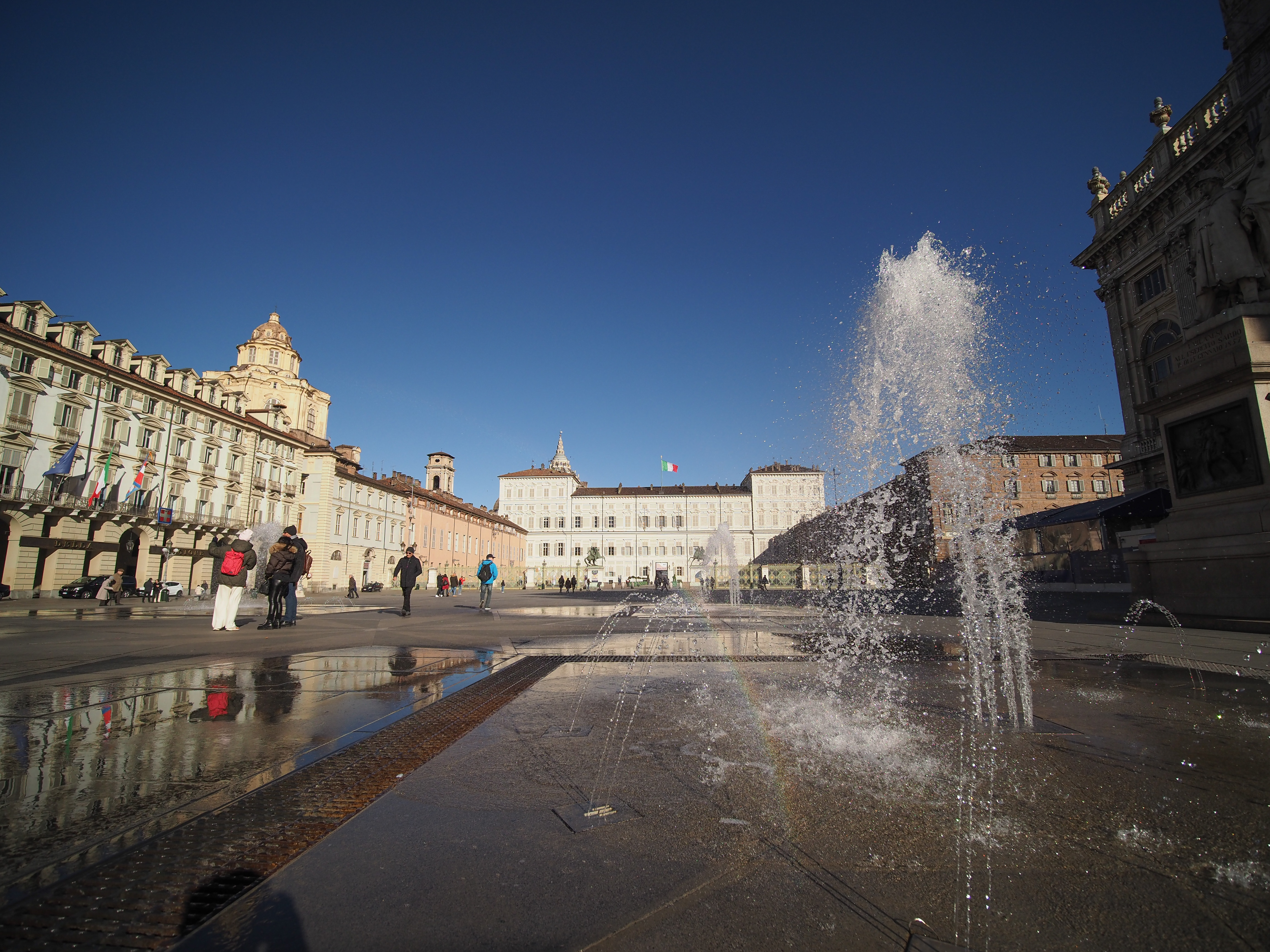 Piazza Castello square in Turin Piazza Castello square in Turin