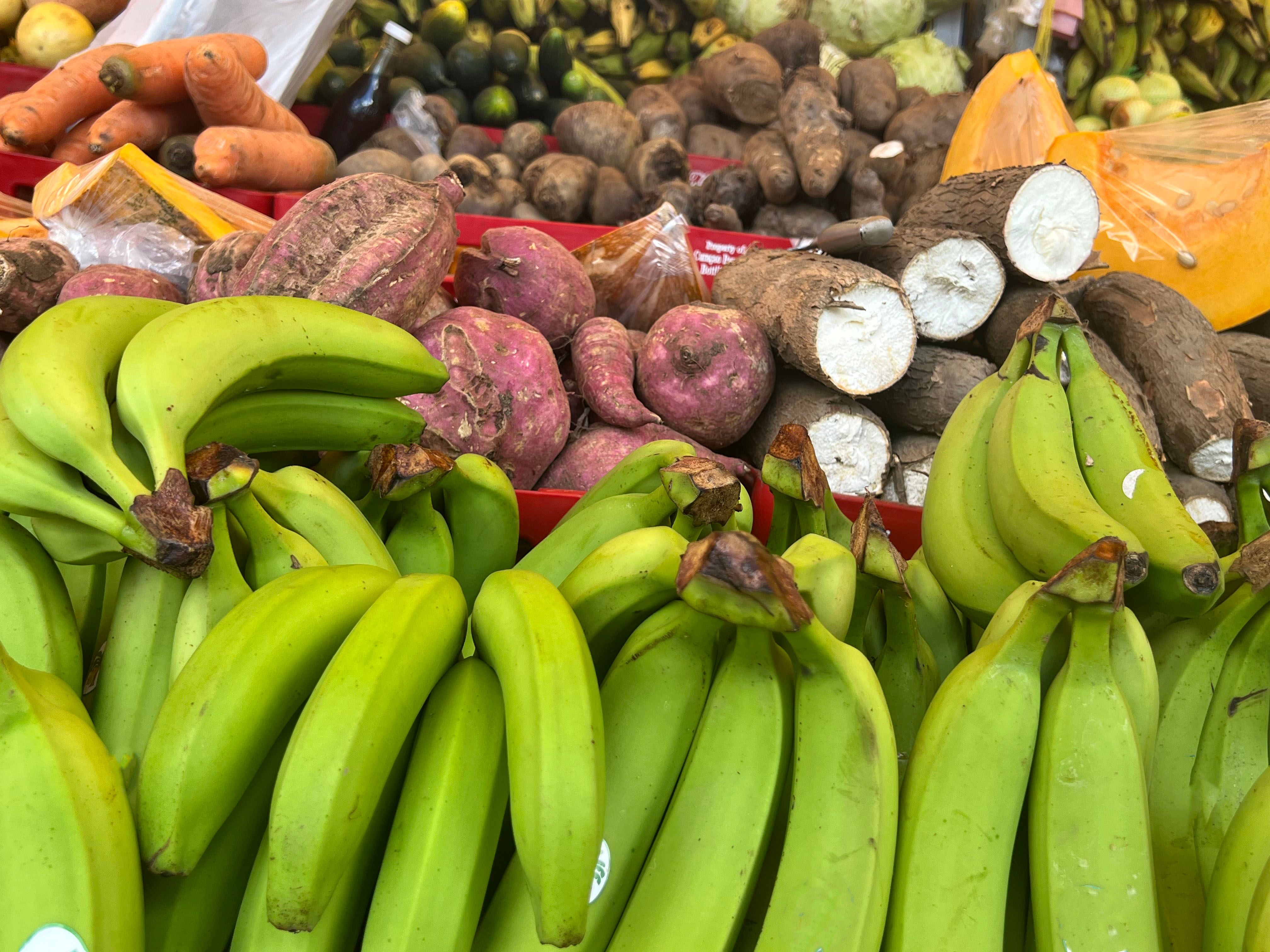 Fruit and veggies at the floating market of Willemstad