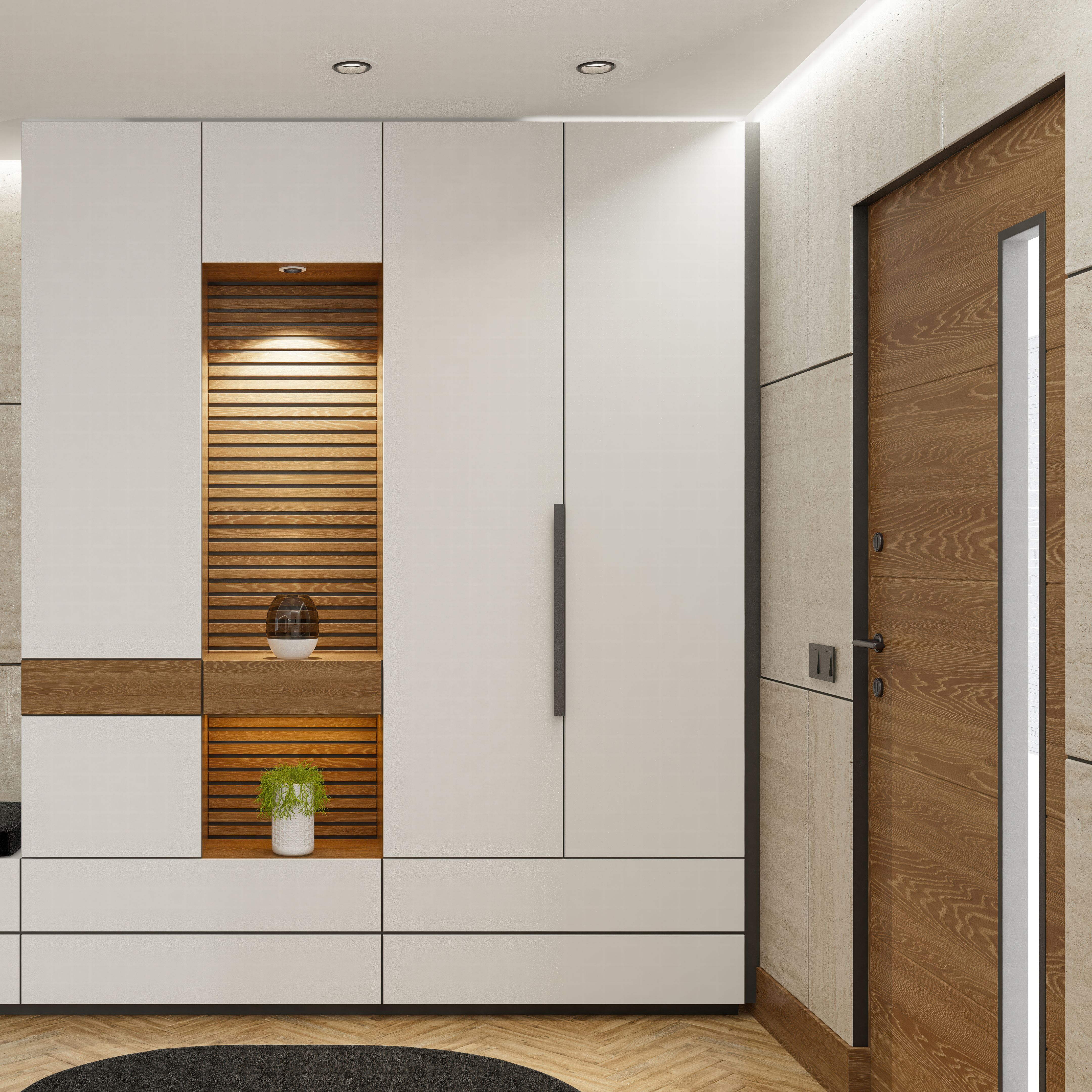 modern fitted wardrobe