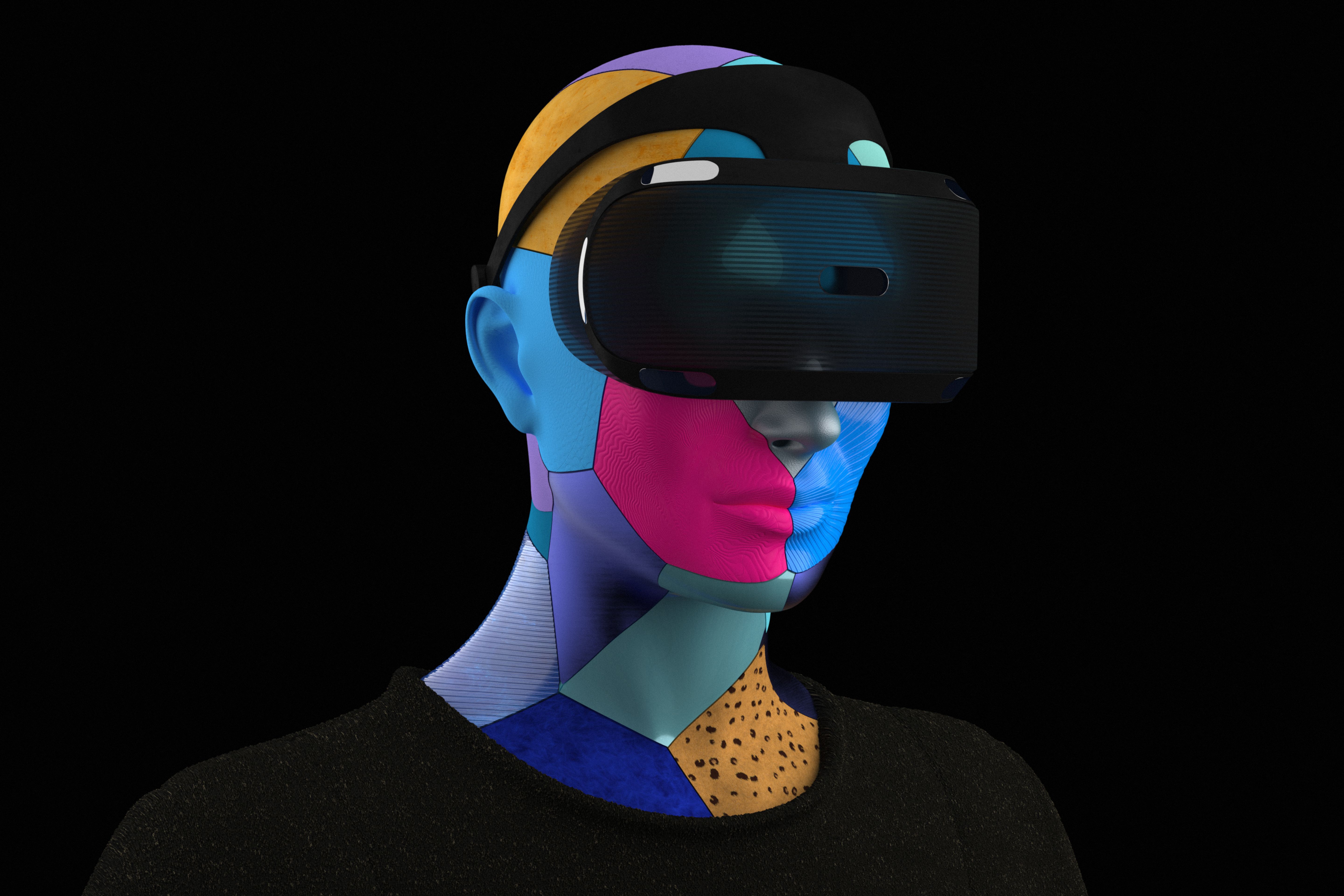 Futuristic 3d portrait