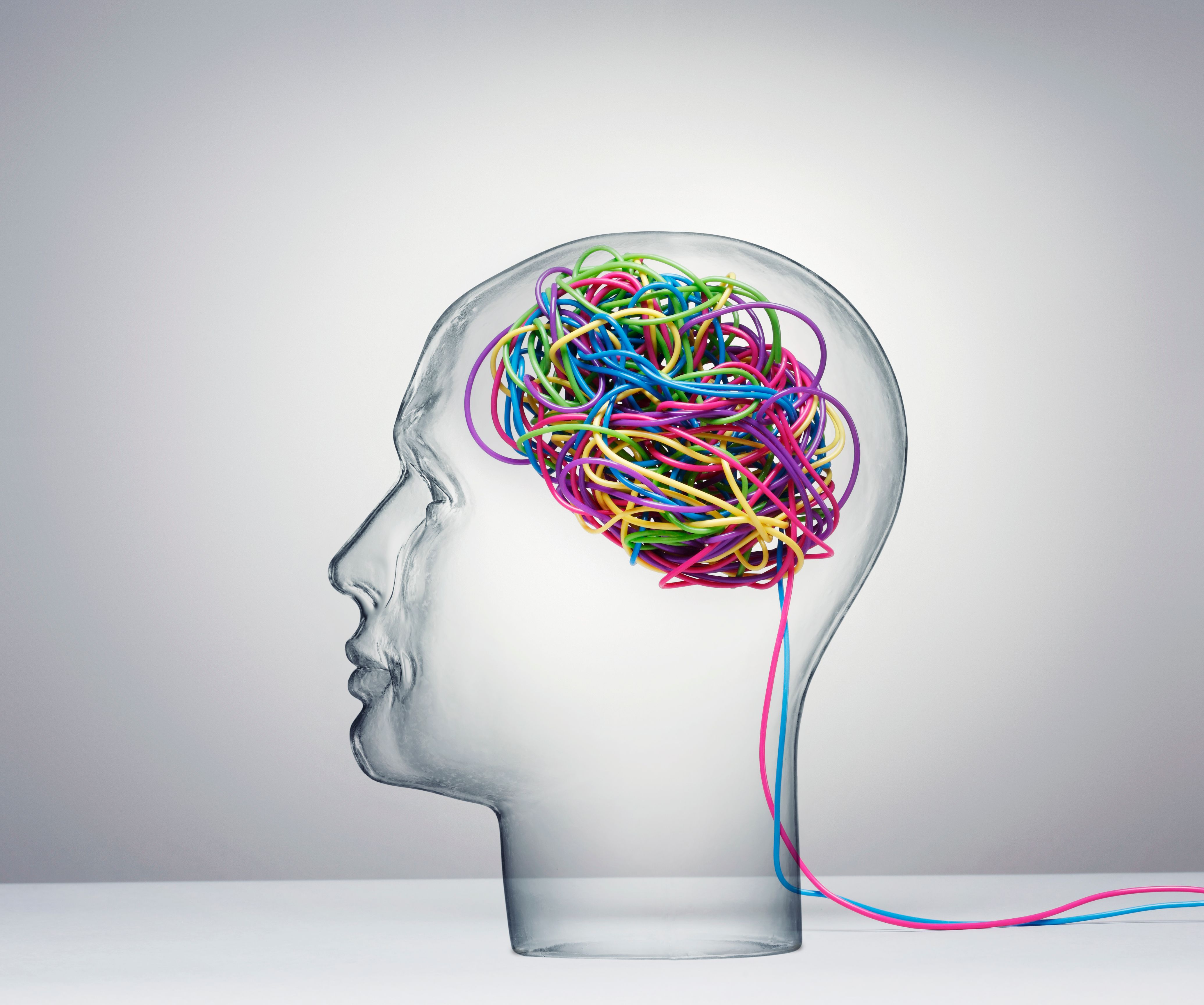 Human Head With Wires Human Head With Wires