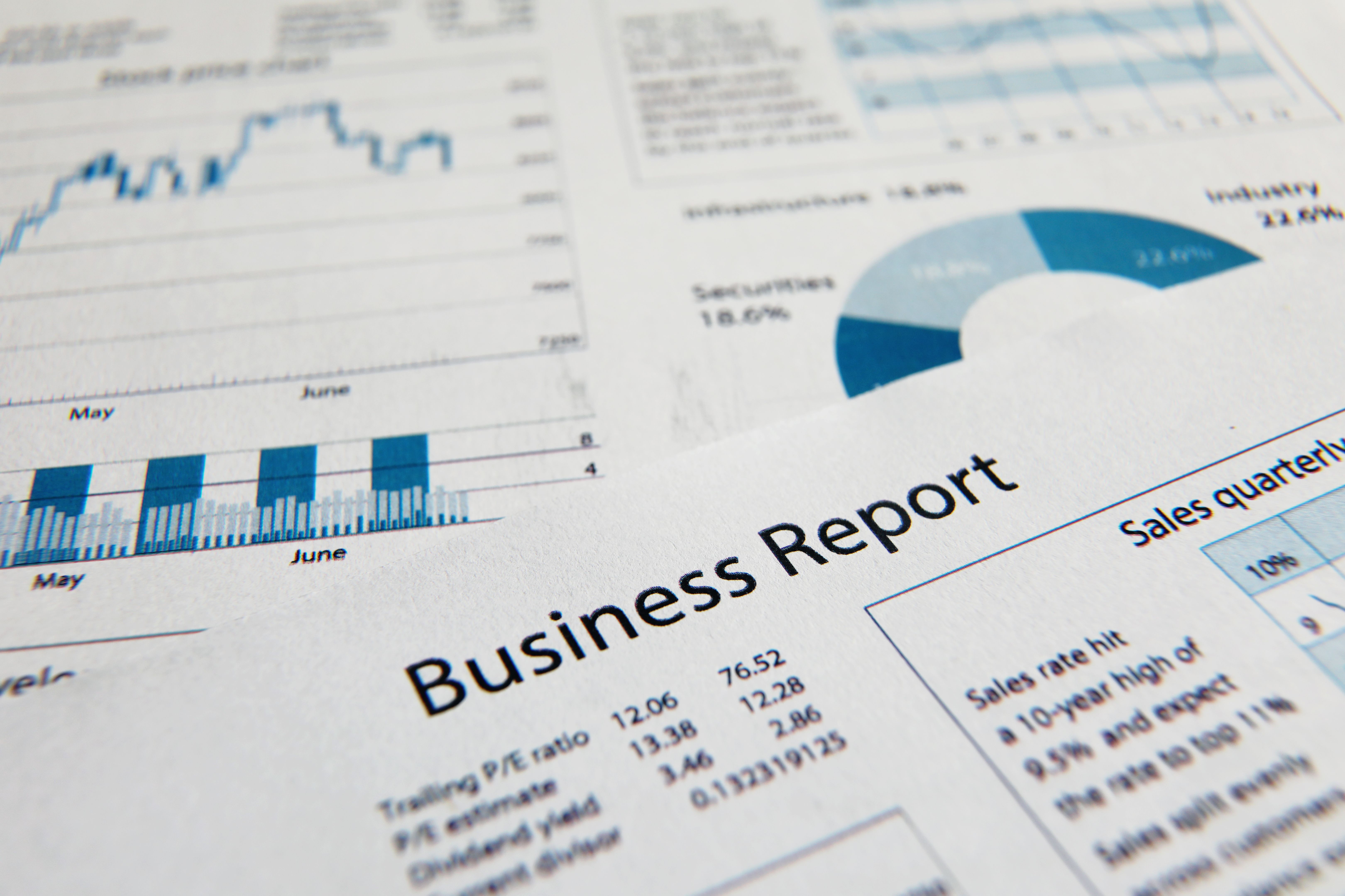 Business finance report sales analysis