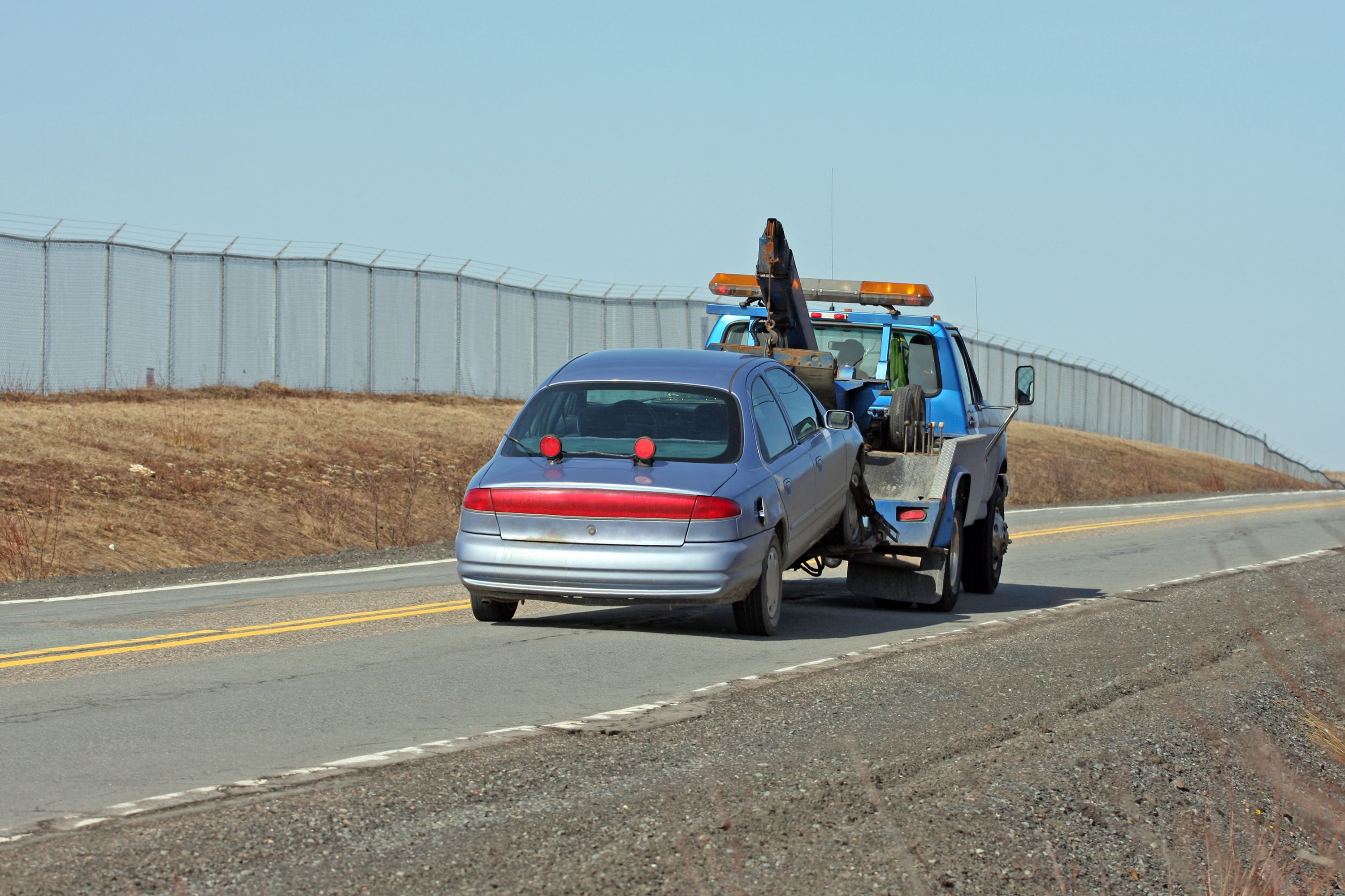 hook and chain tow truck