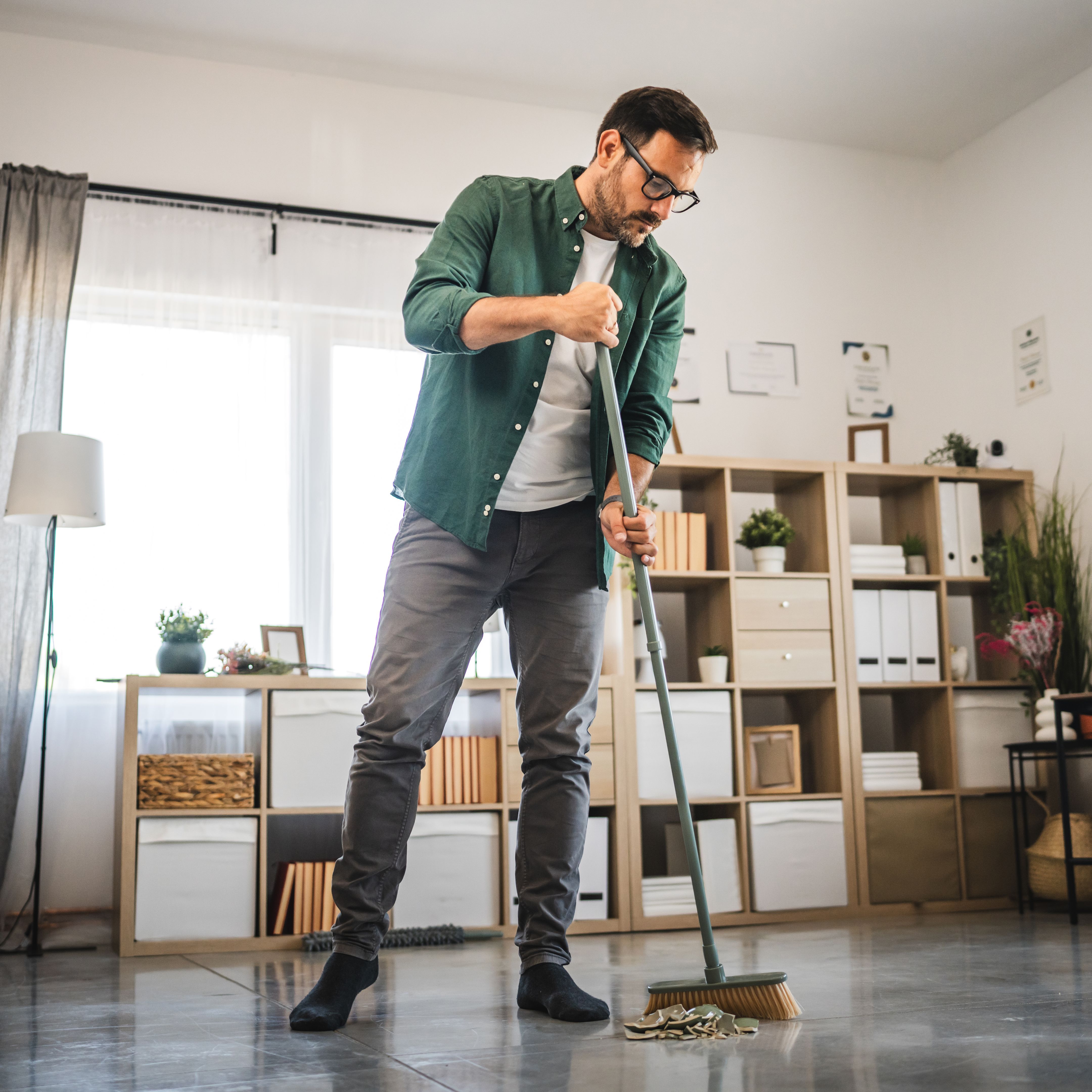 cleaning in progress