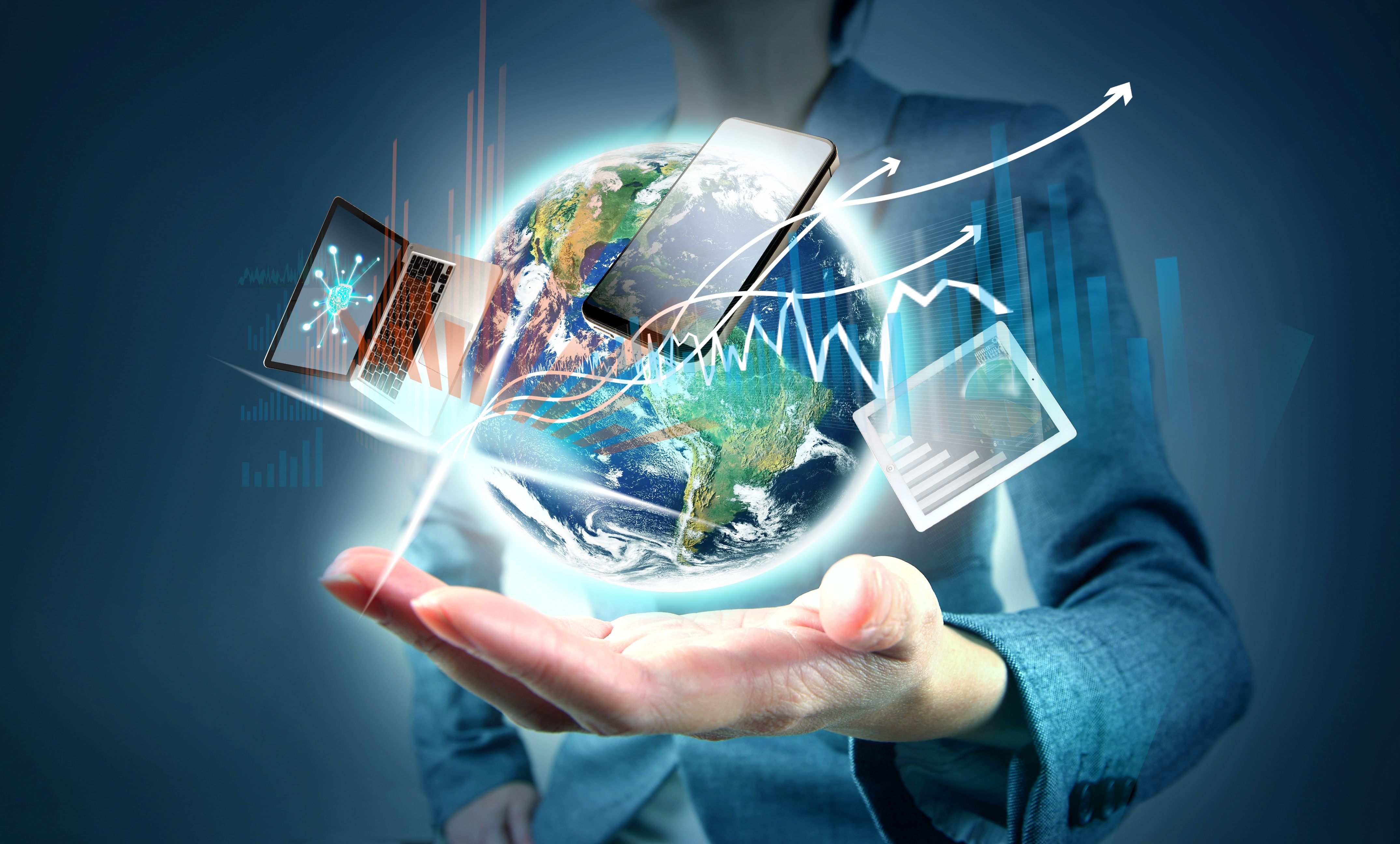 Modern technology in hand. Modern technology in hand.