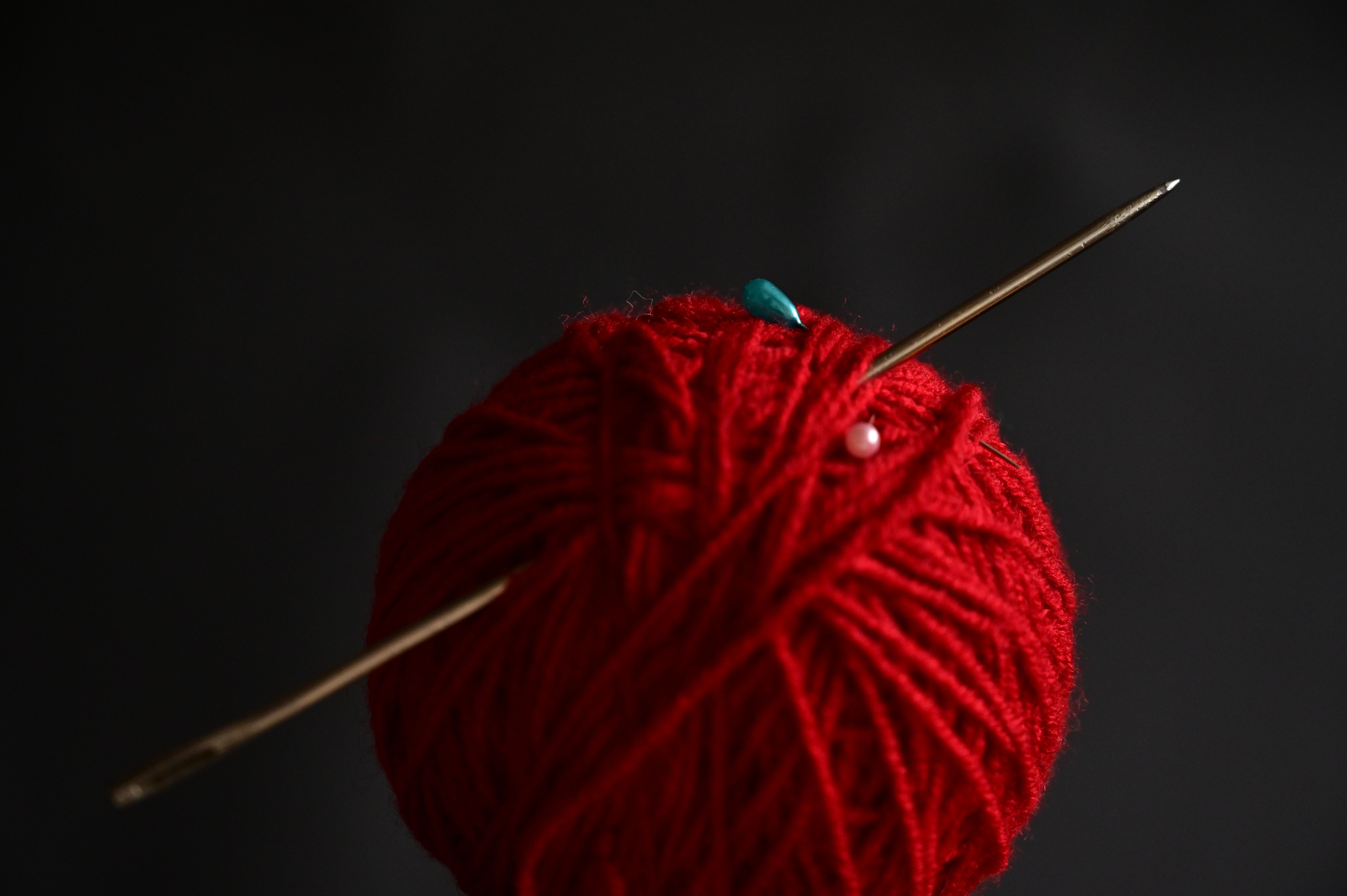 wooden metal needles