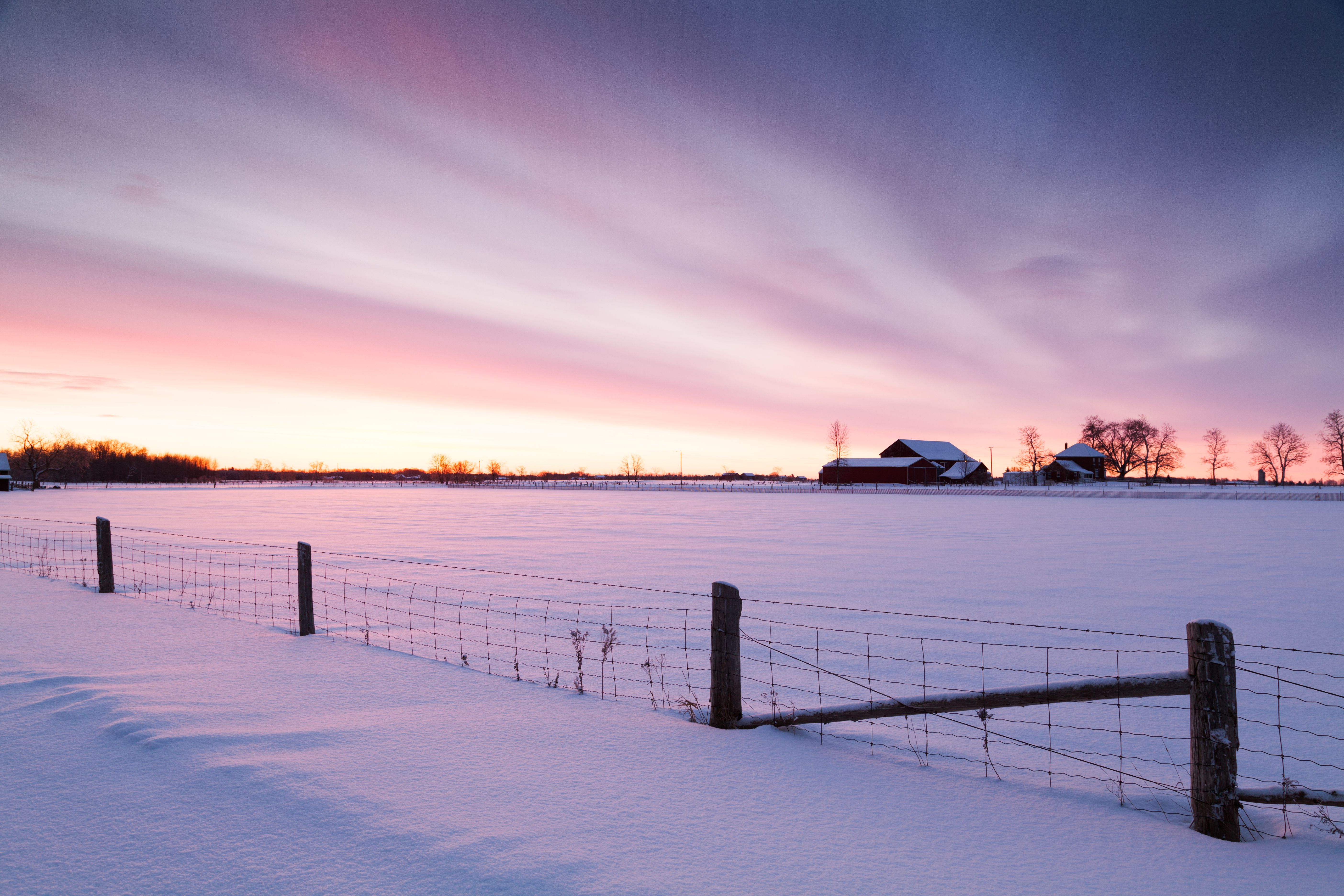 wintry barn