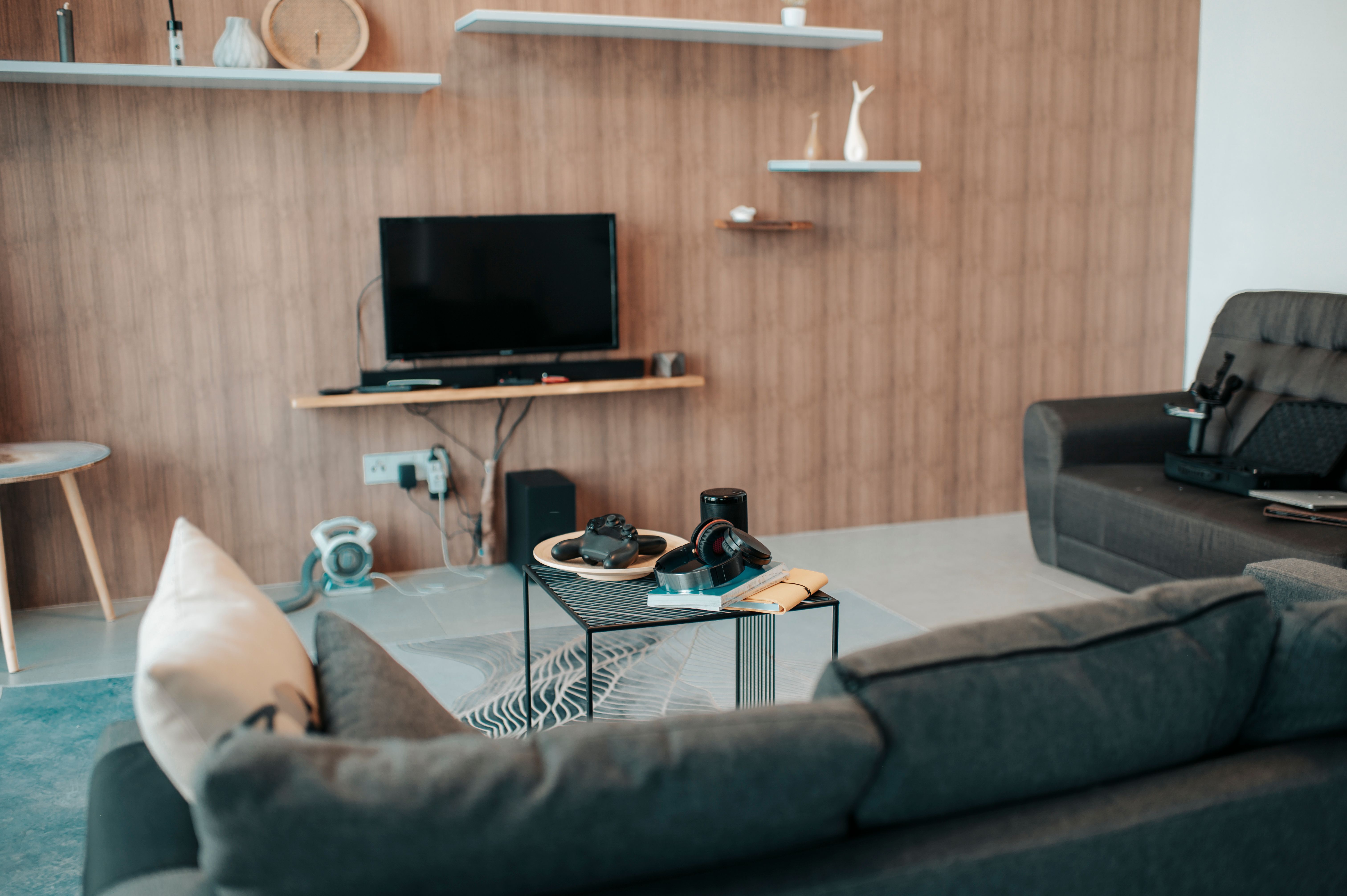 microcement living room