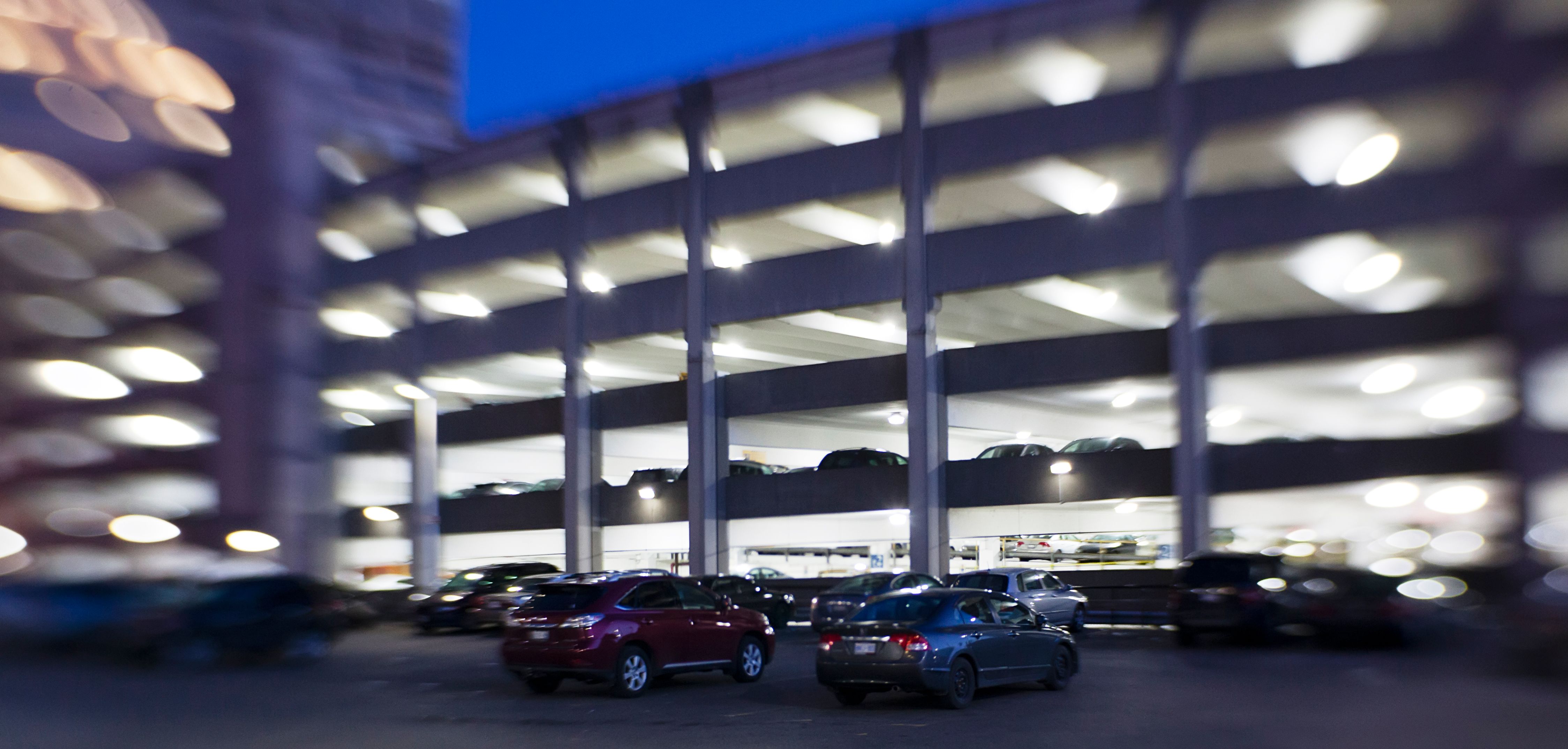 Night multilevel parking Night multilevel parking