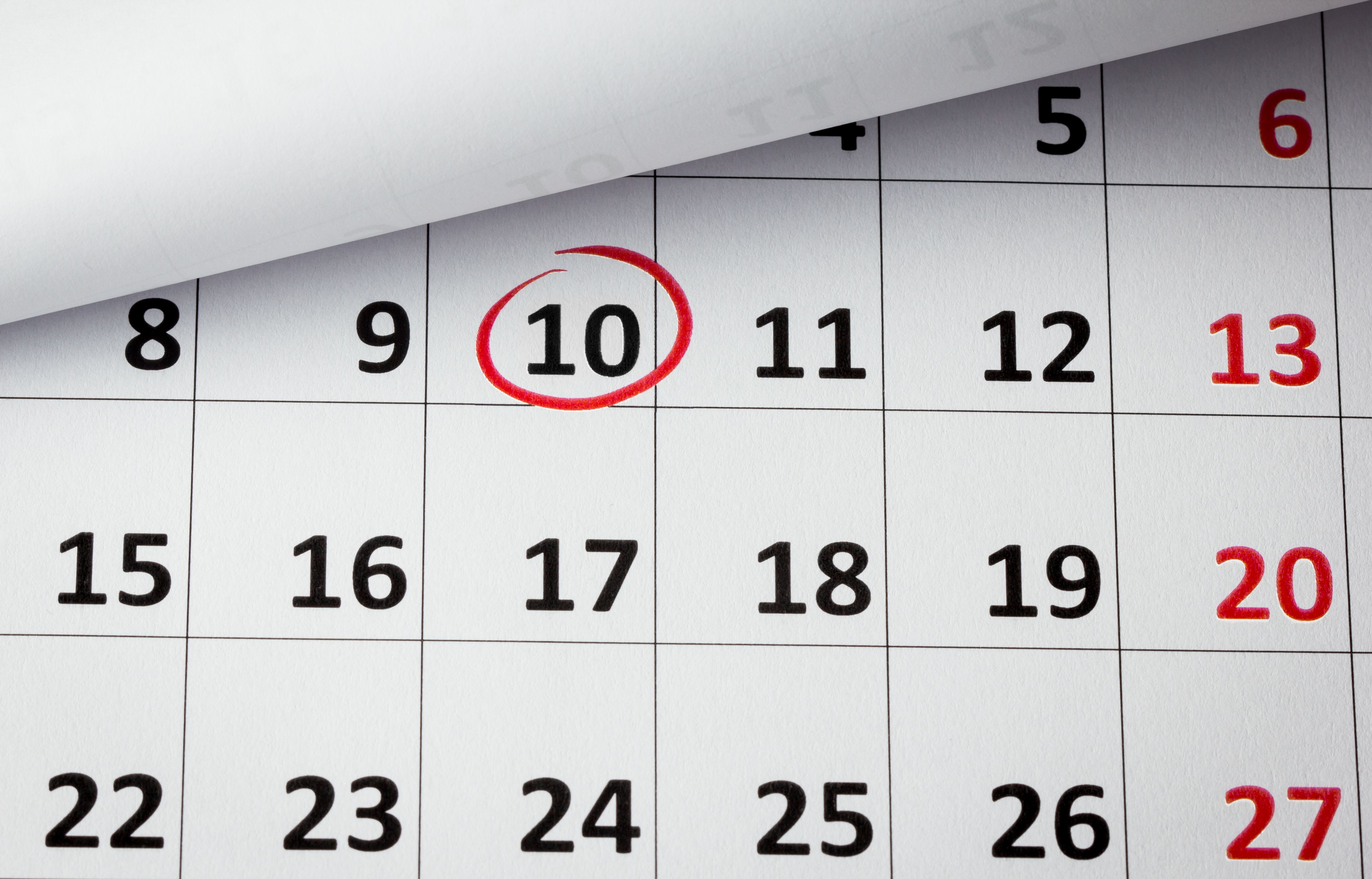 Setting a date Setting a date