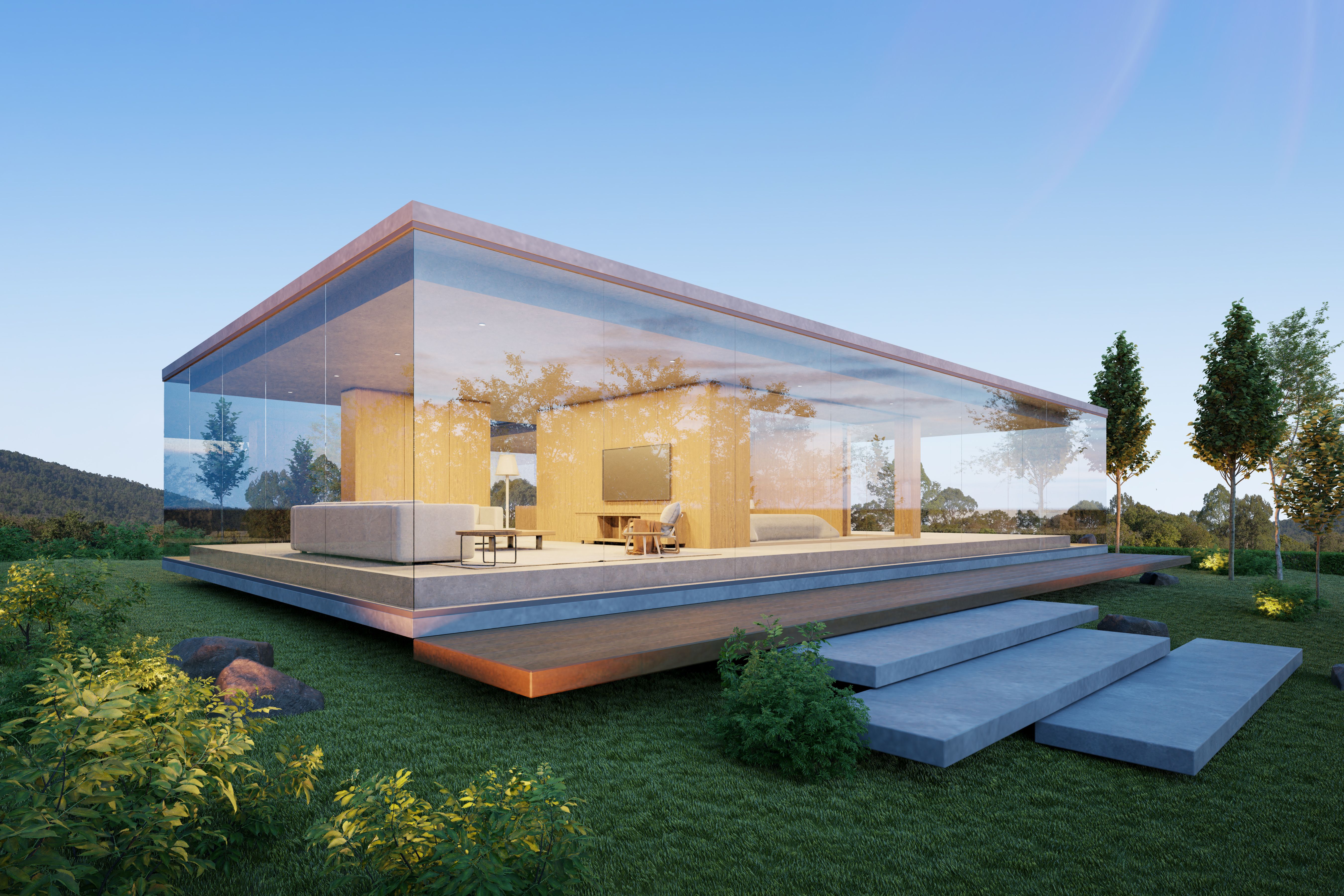 modern glass home