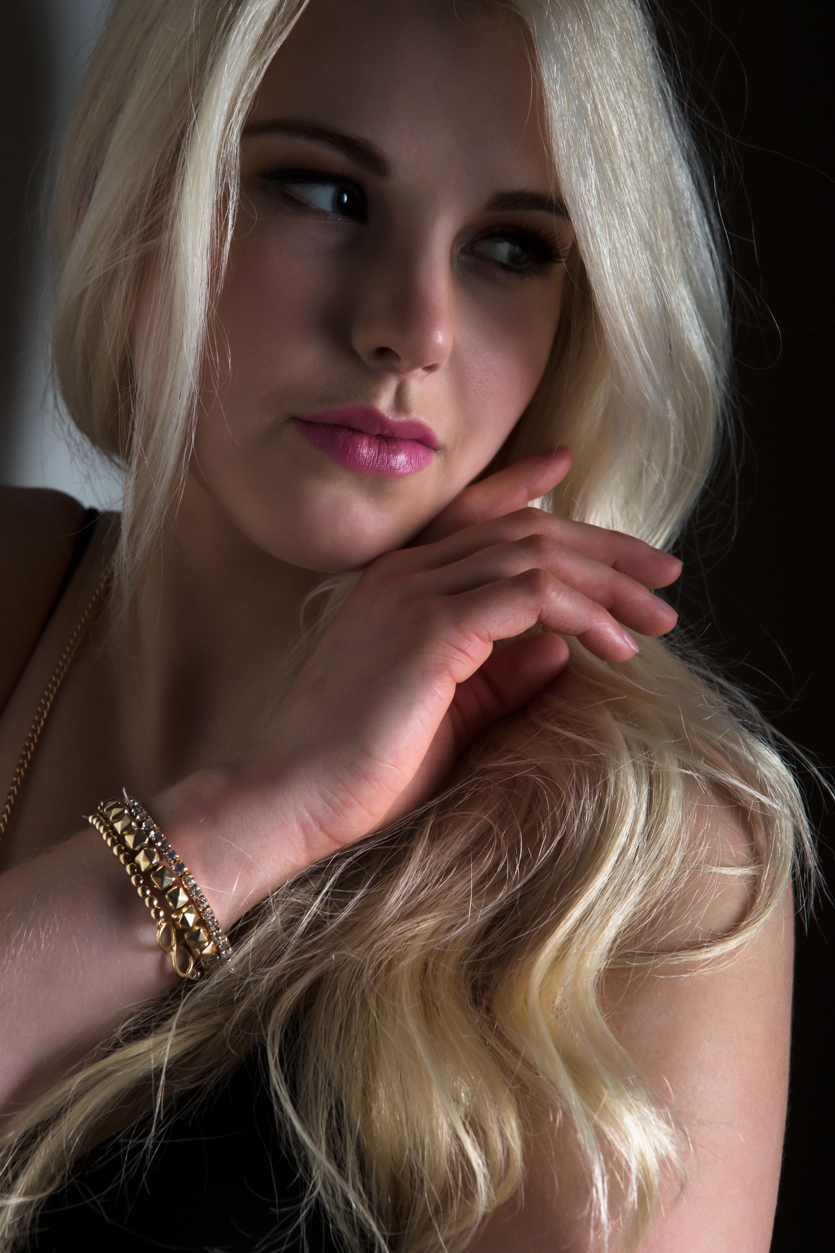 Beautiful teenage fashion model posing