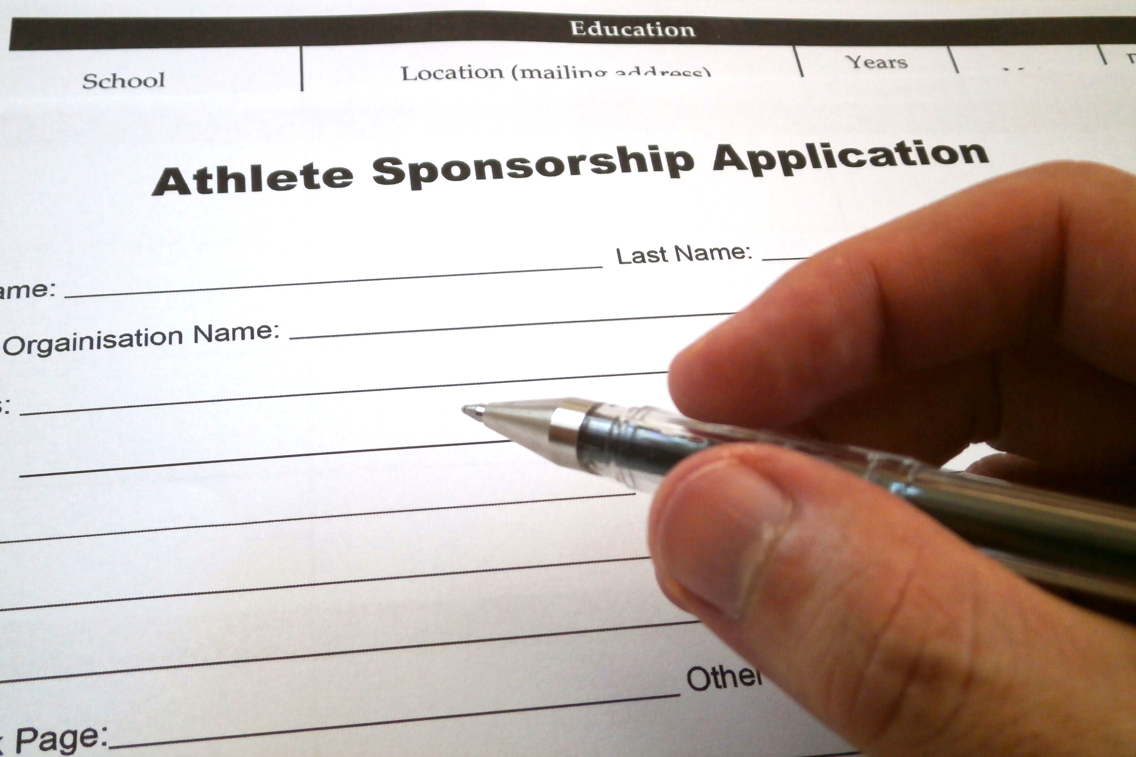 athlete sponsorship