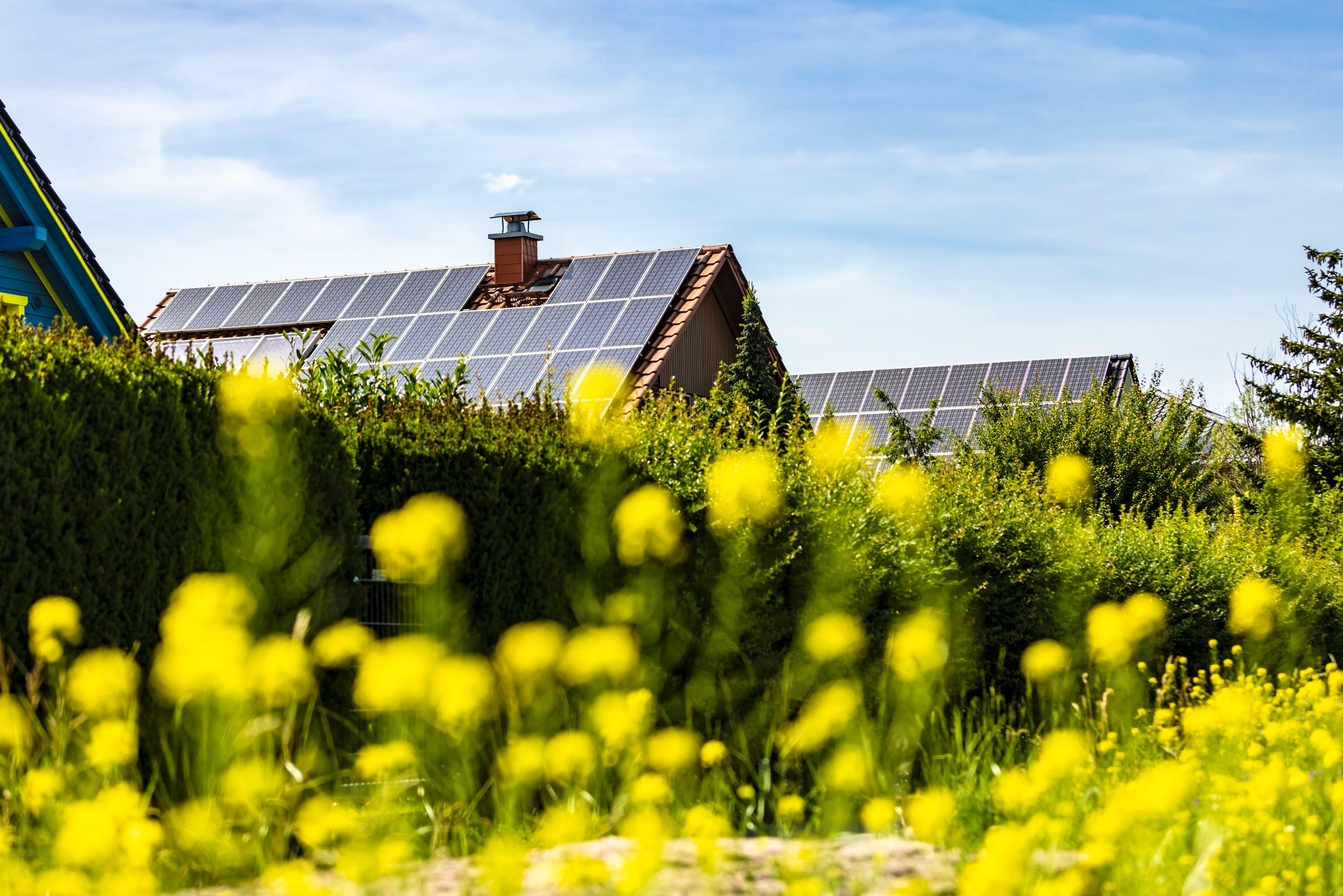 Detached house with solar energy