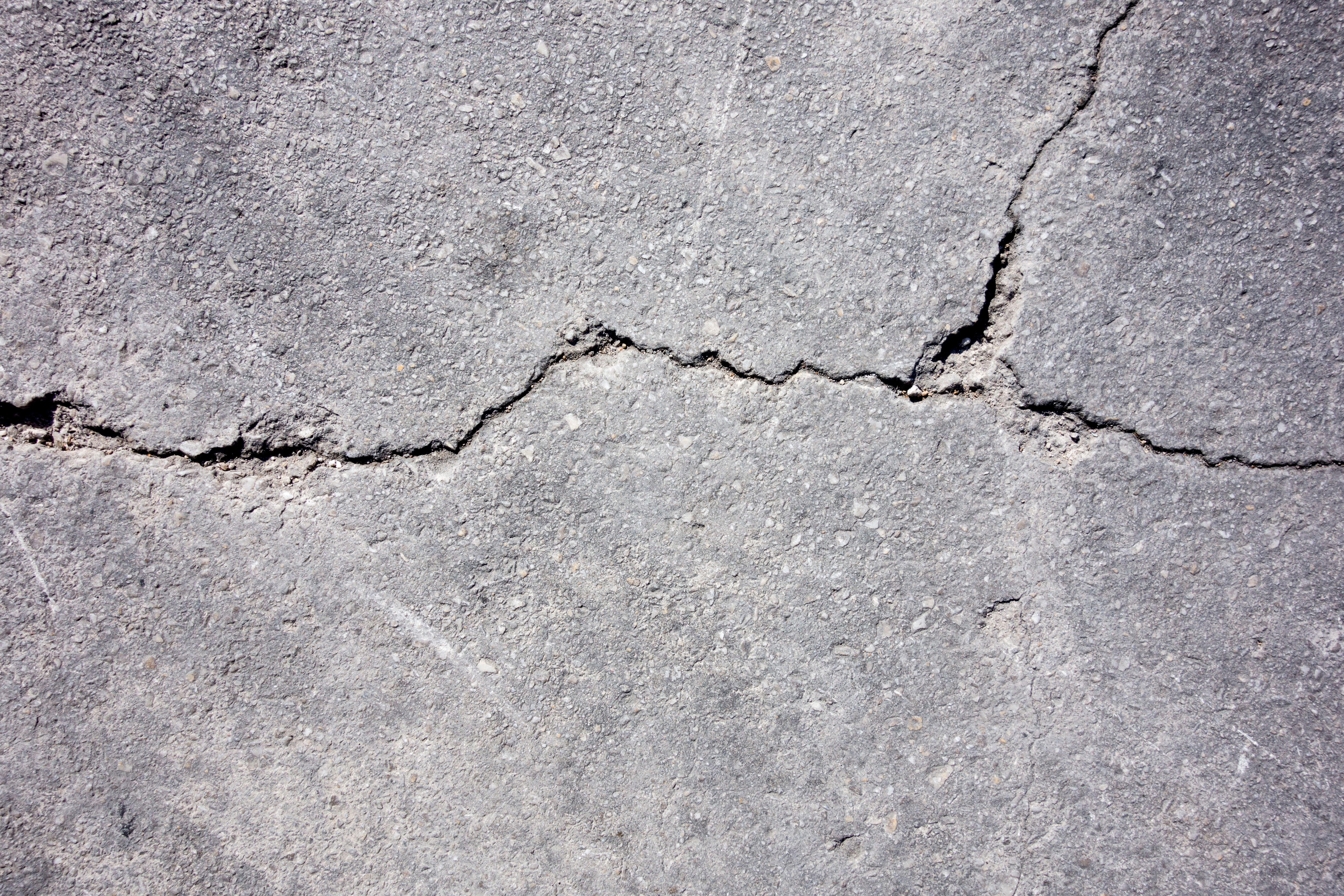 cracked pavement