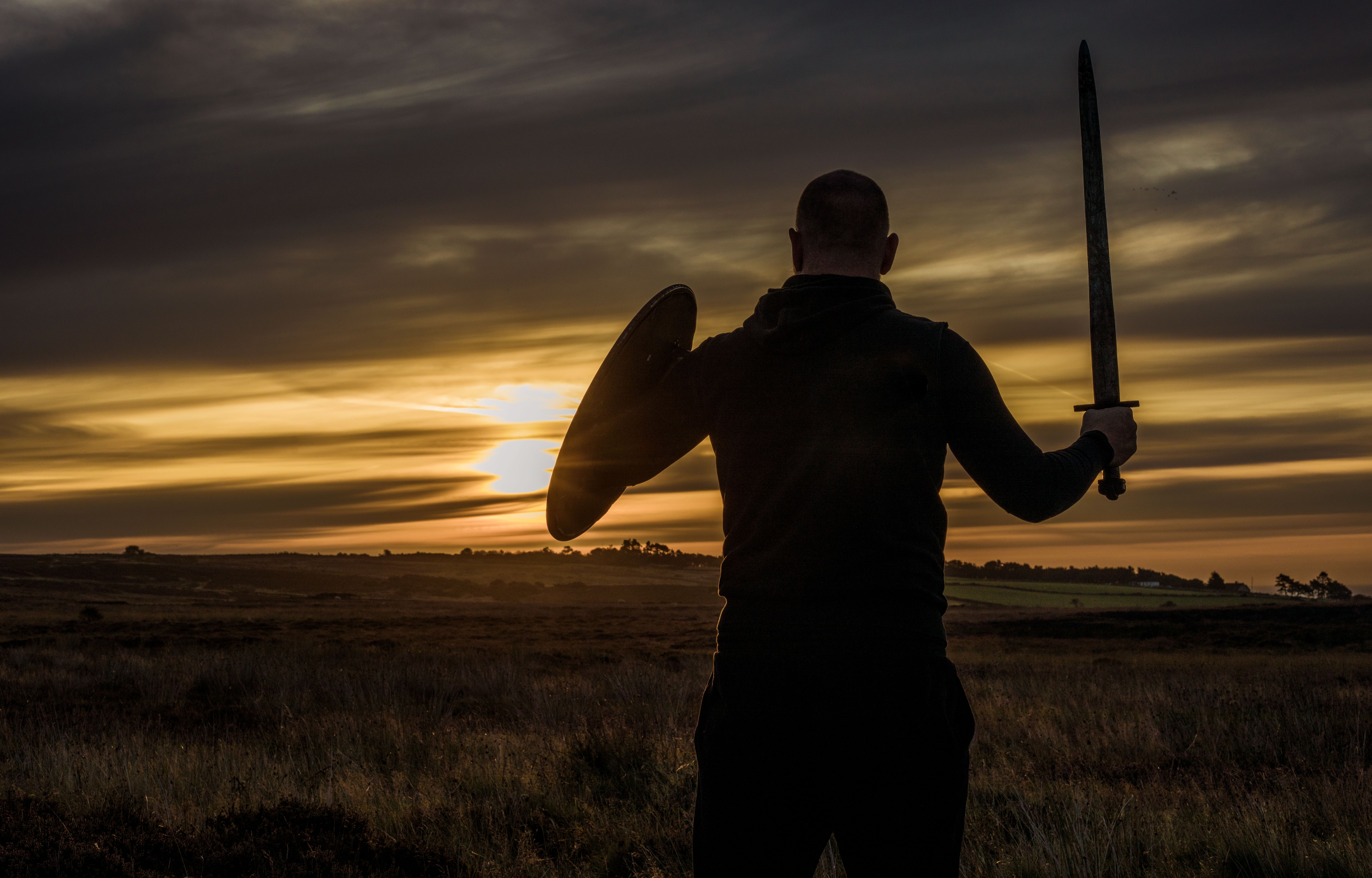 Scottish Redhead Warrior at dawn