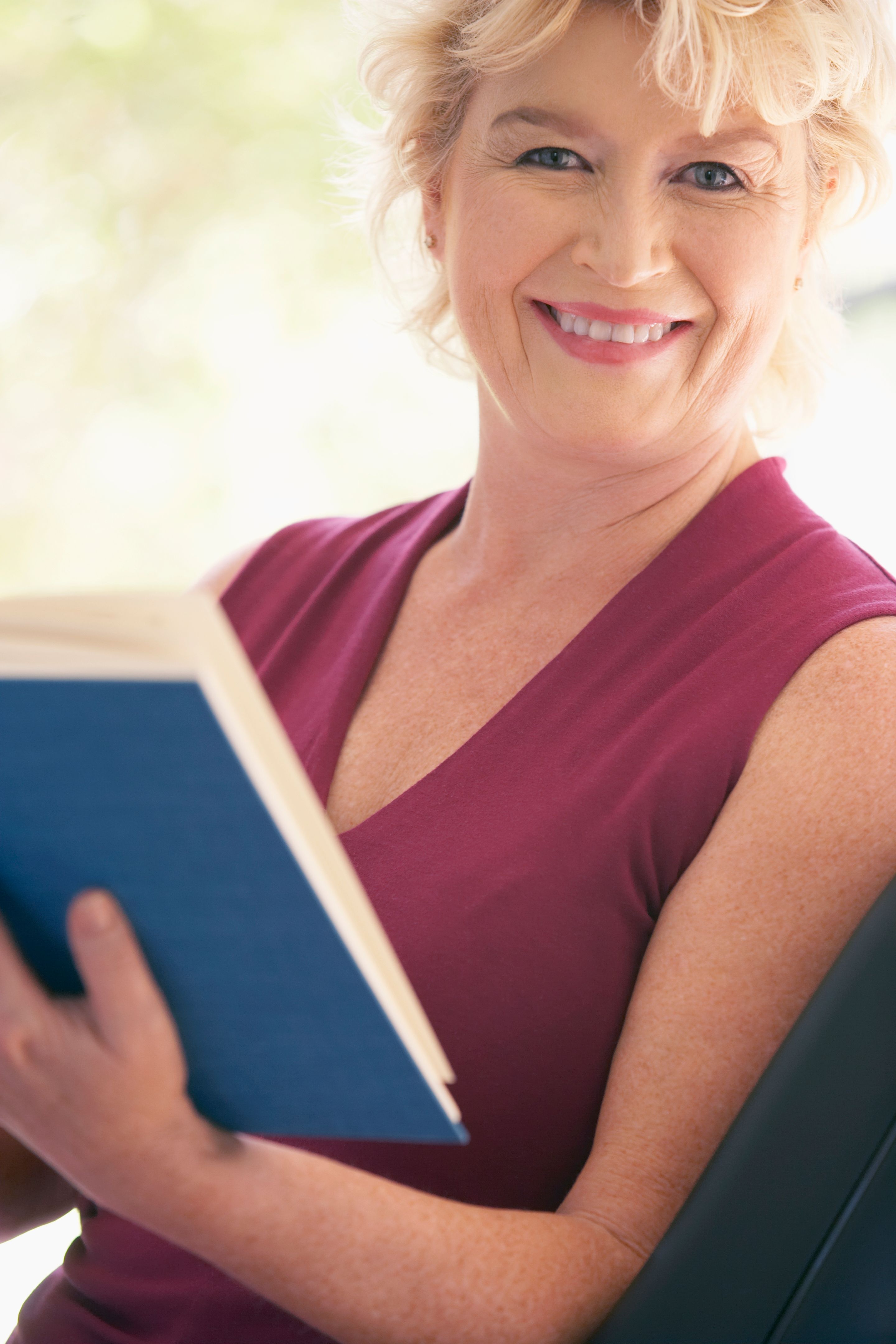 Mature woman reading