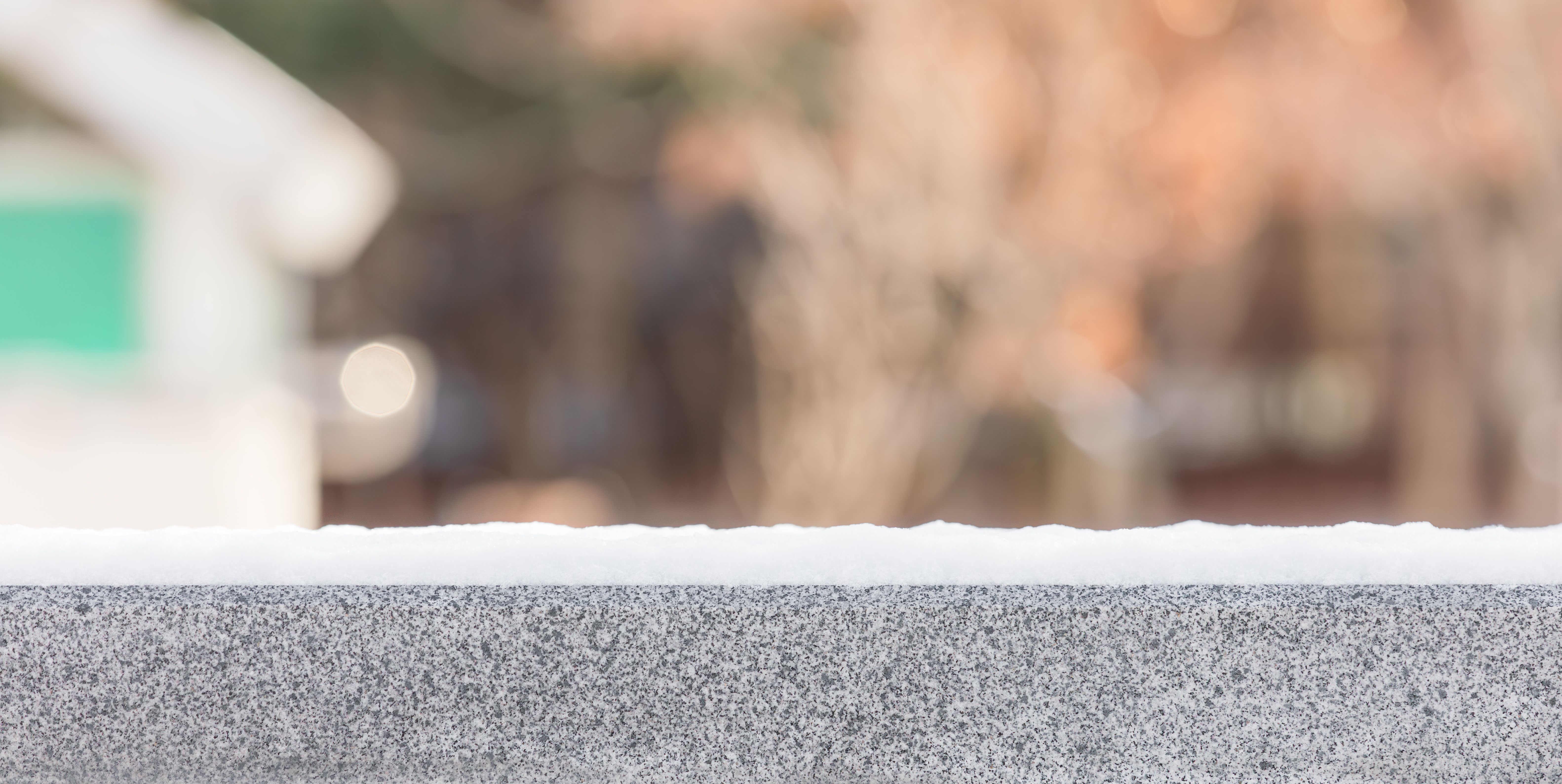 stone countertop winter