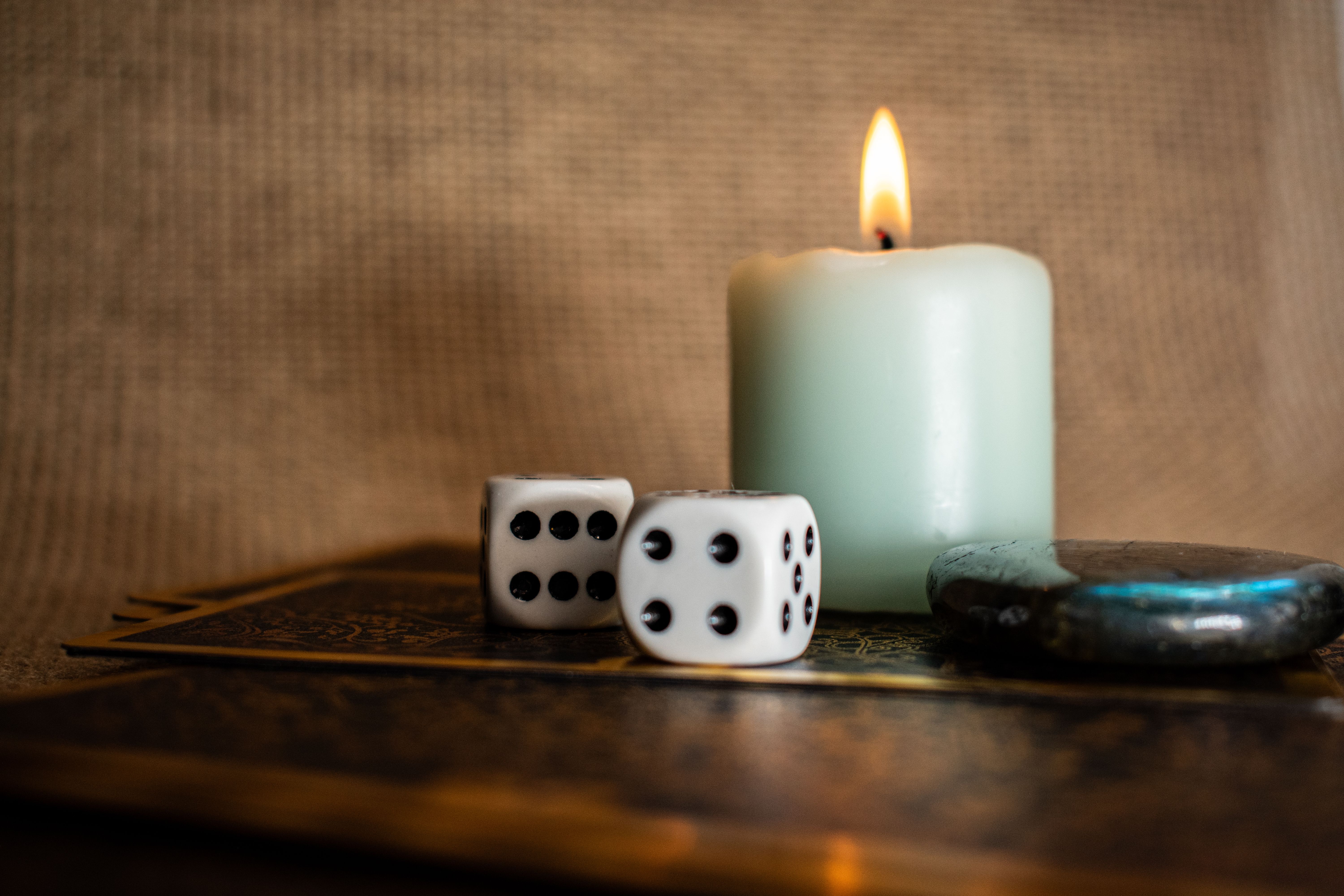 candles and crystals