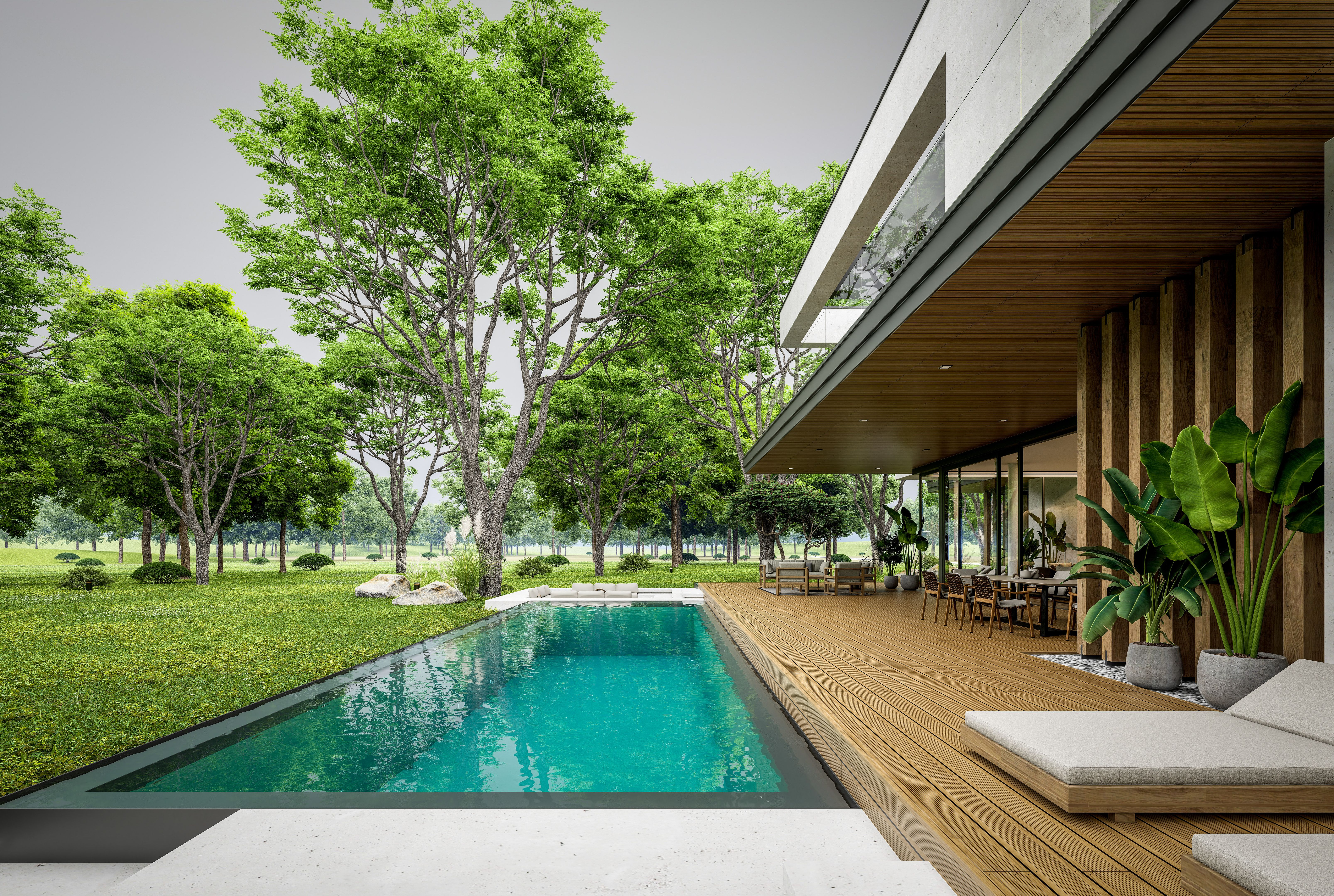 modern pool features