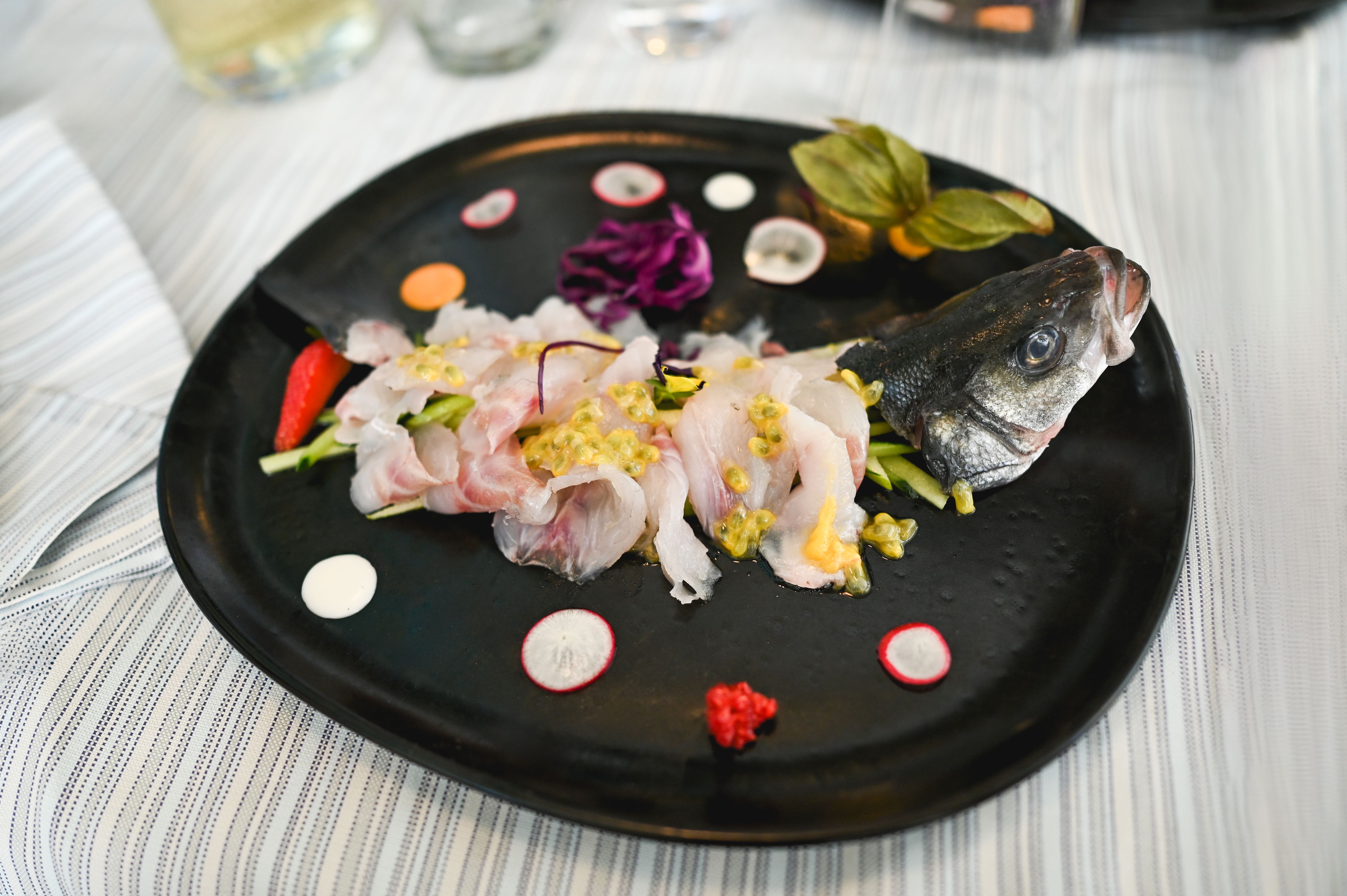 Dining in a luxury restaurant.