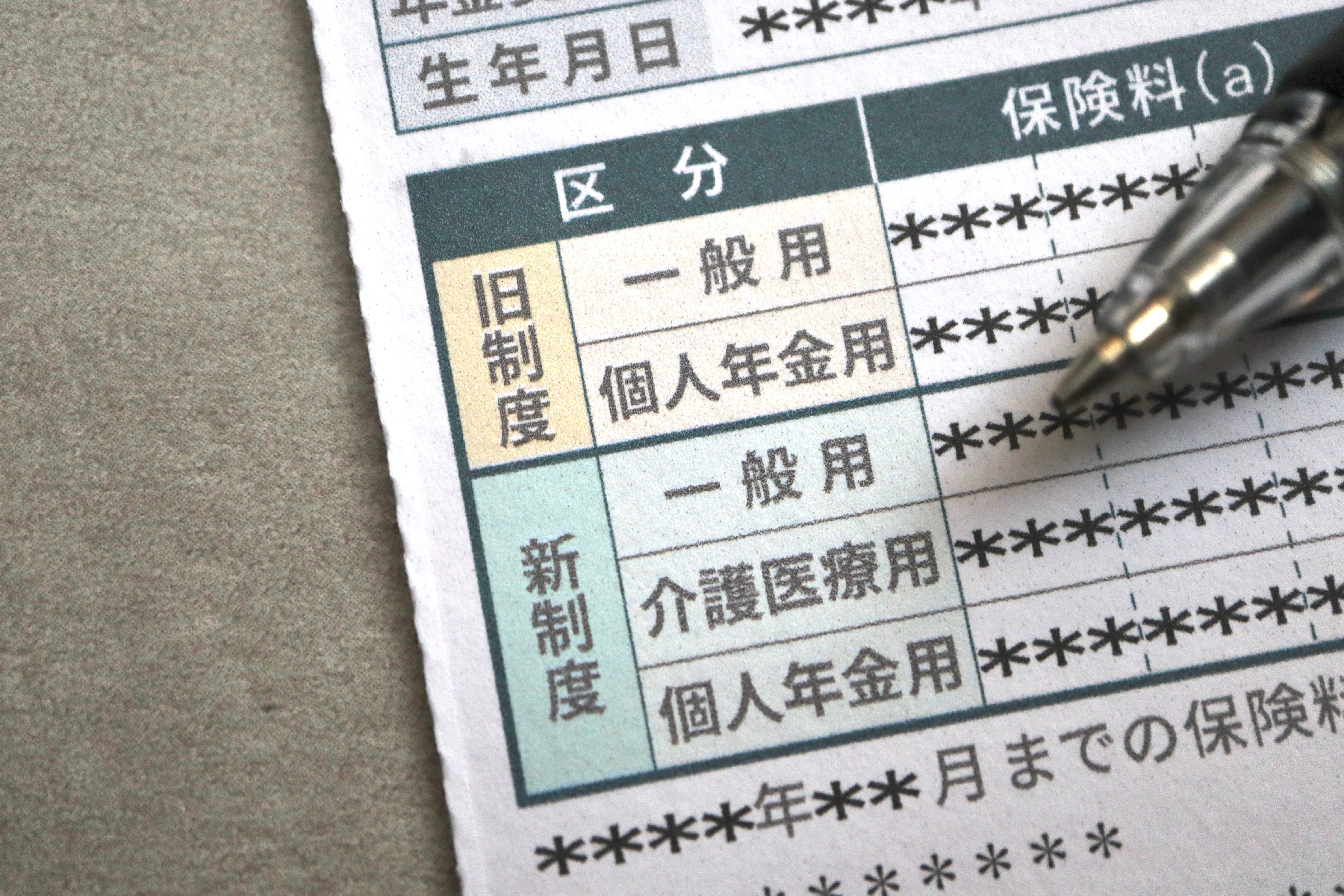 Japanese pension documents