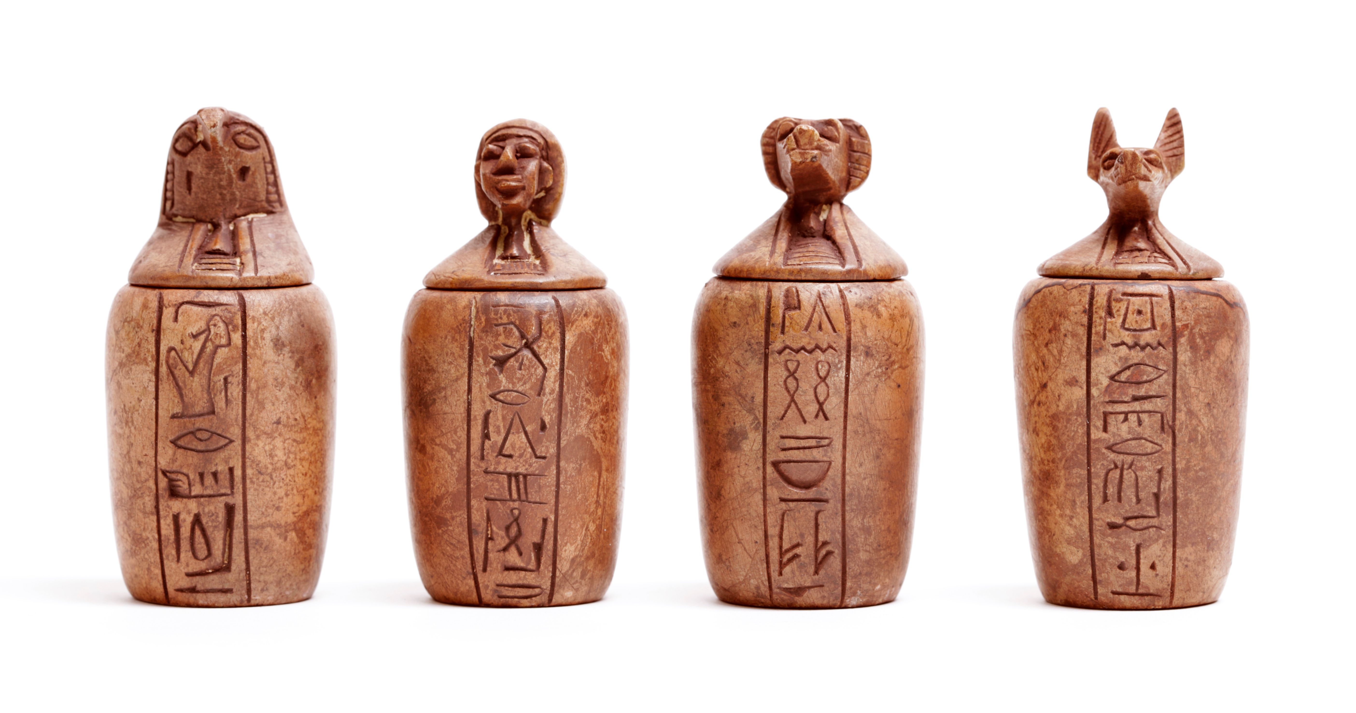 Canopic jars, ancient medicinal teas.