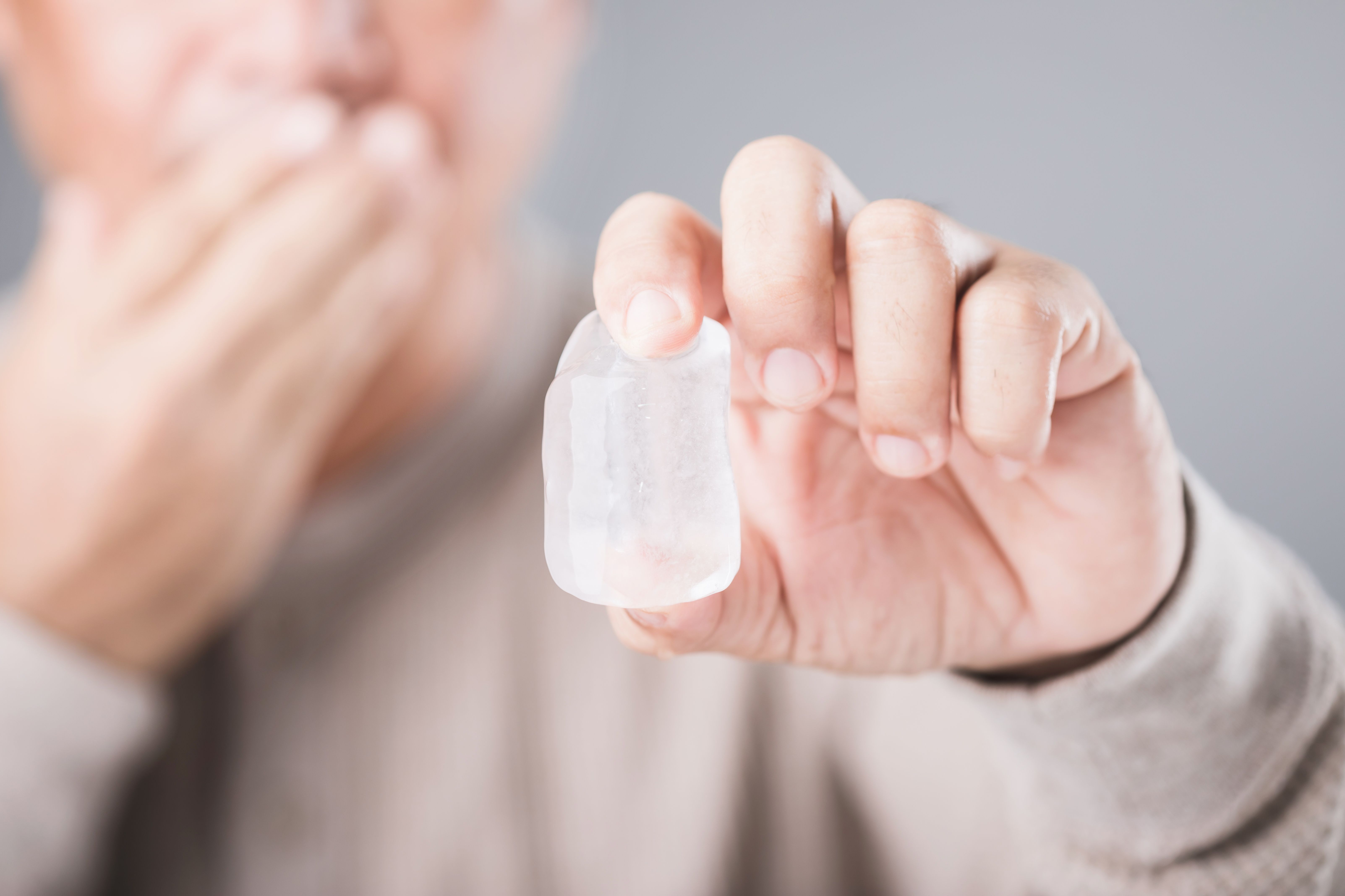chewing ice
