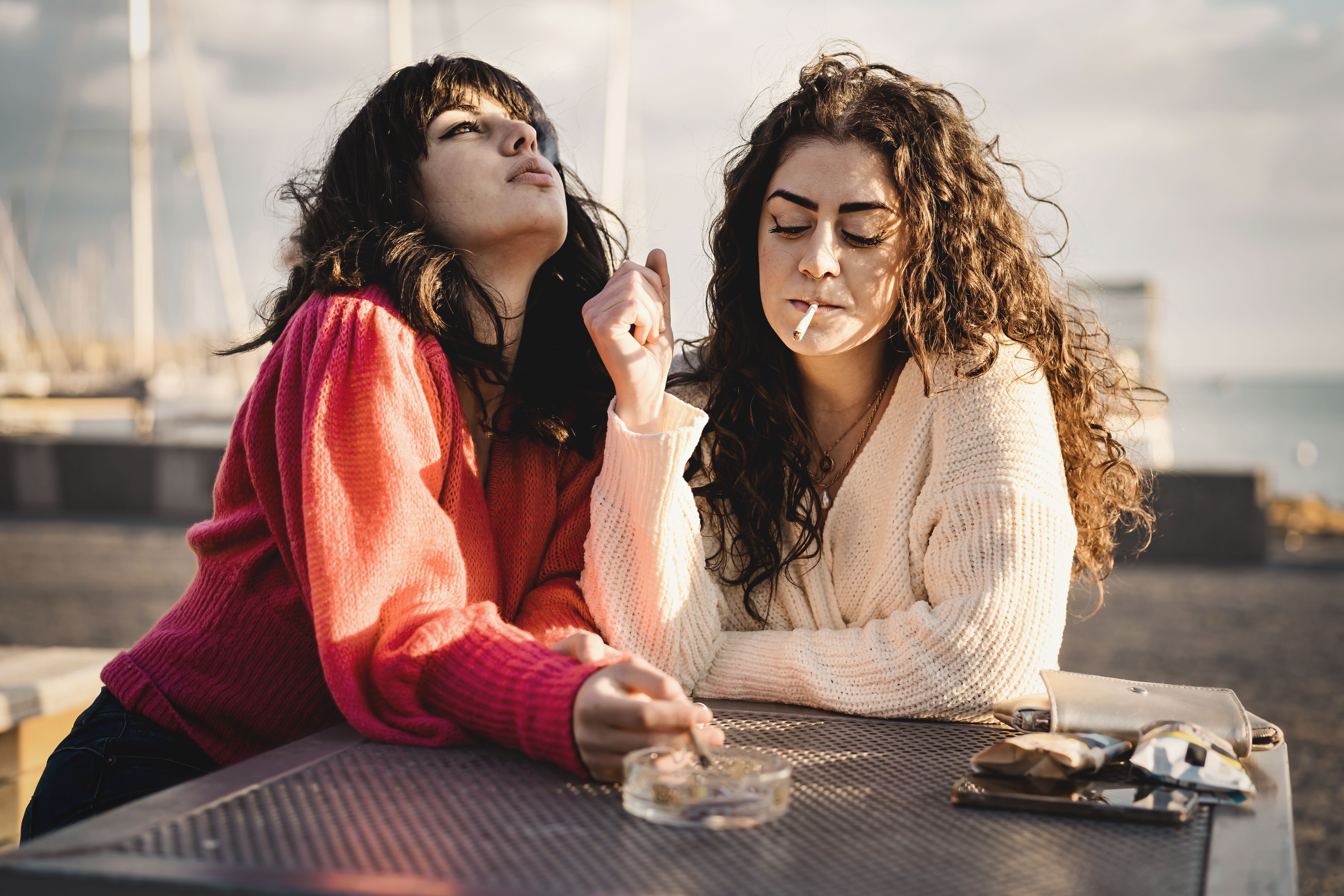 friends smoking