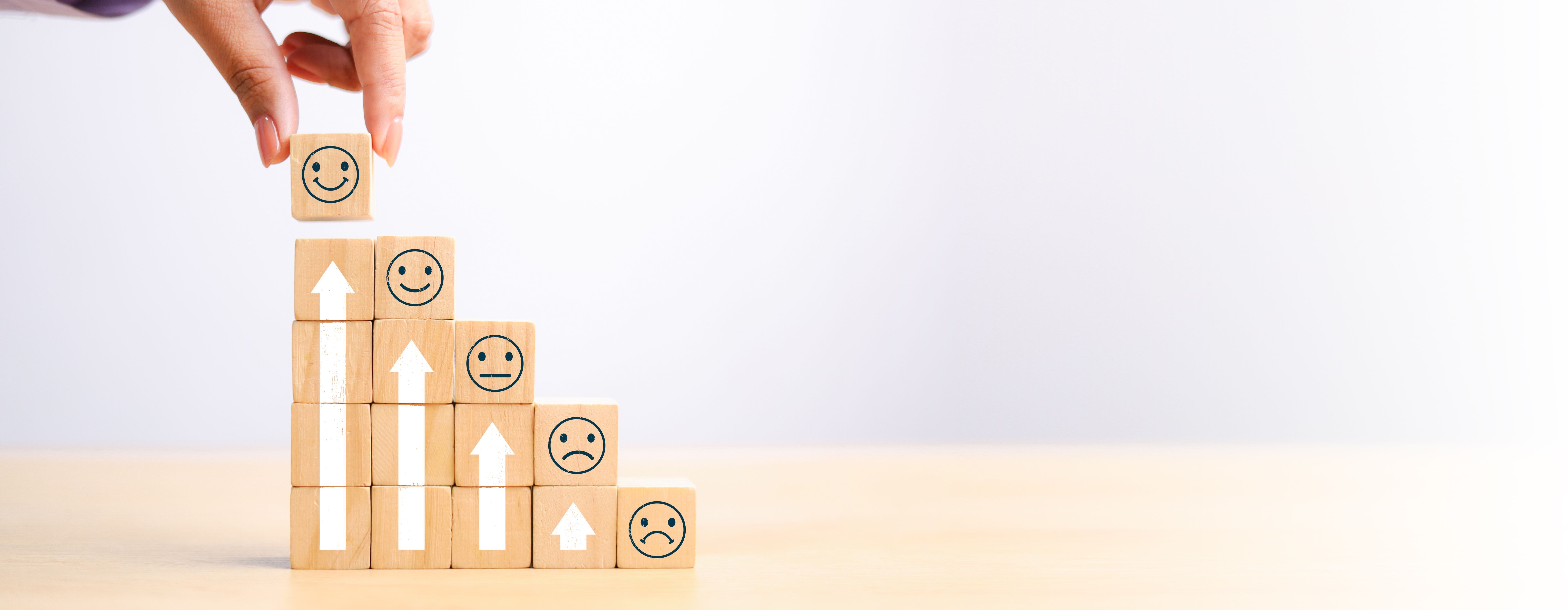 Customer review satisfaction feedback survey concept. Customer can evaluate quality of service leading to reputation ranking of business.