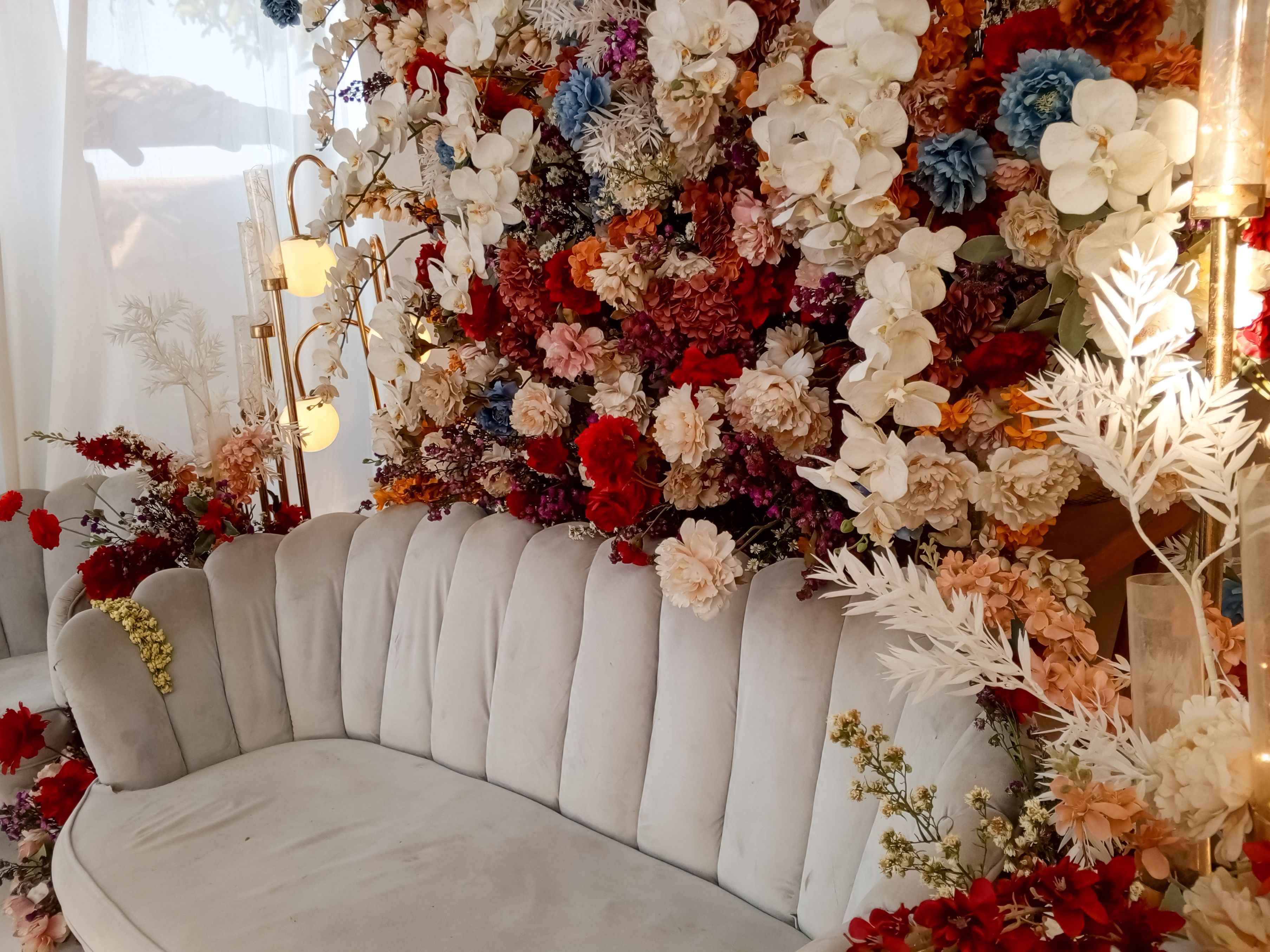 Rustic style with colorful flower decoration concept