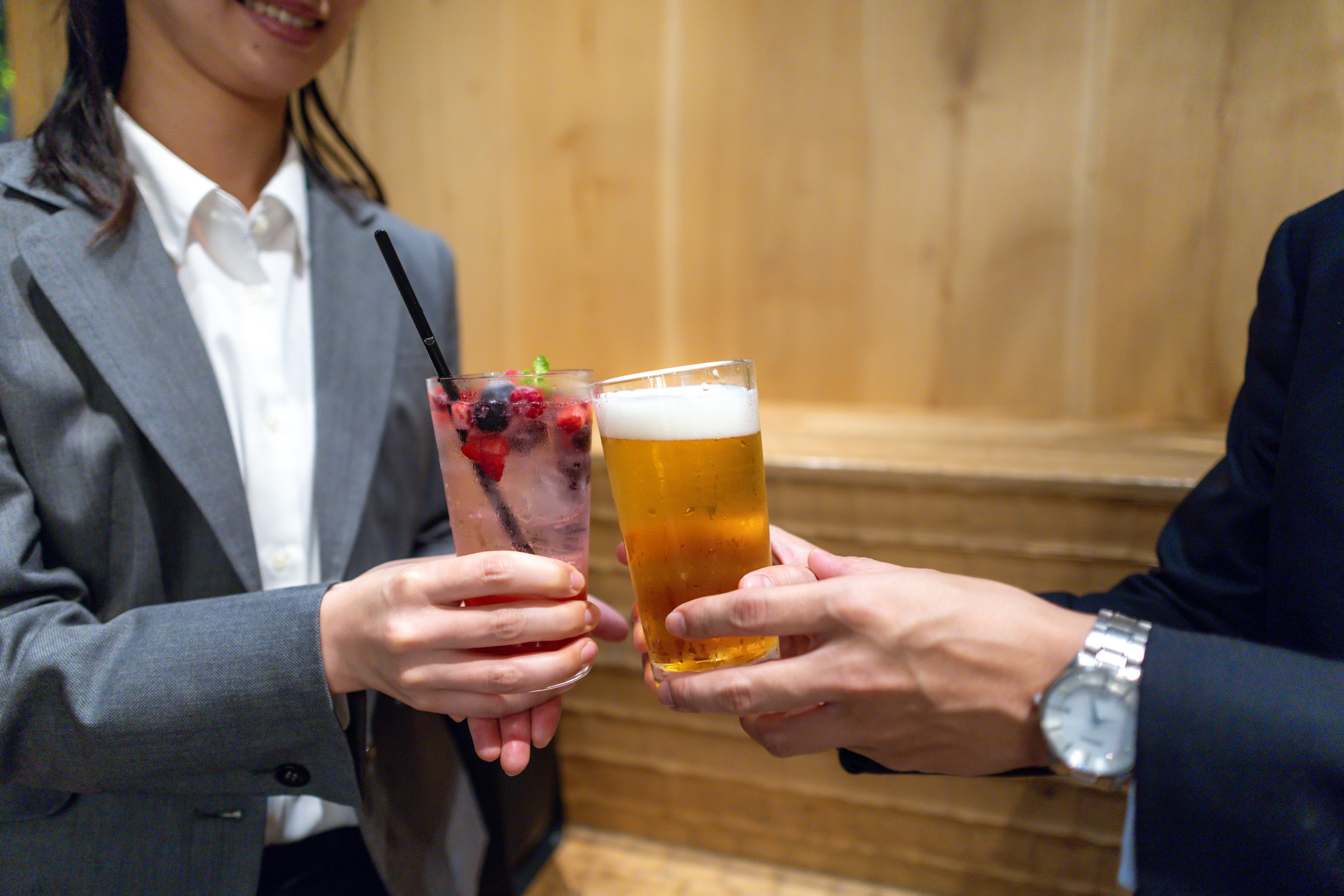 Business people toasting after work Business people toasting after work